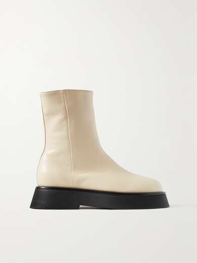 wandler rosa leather ankle boots