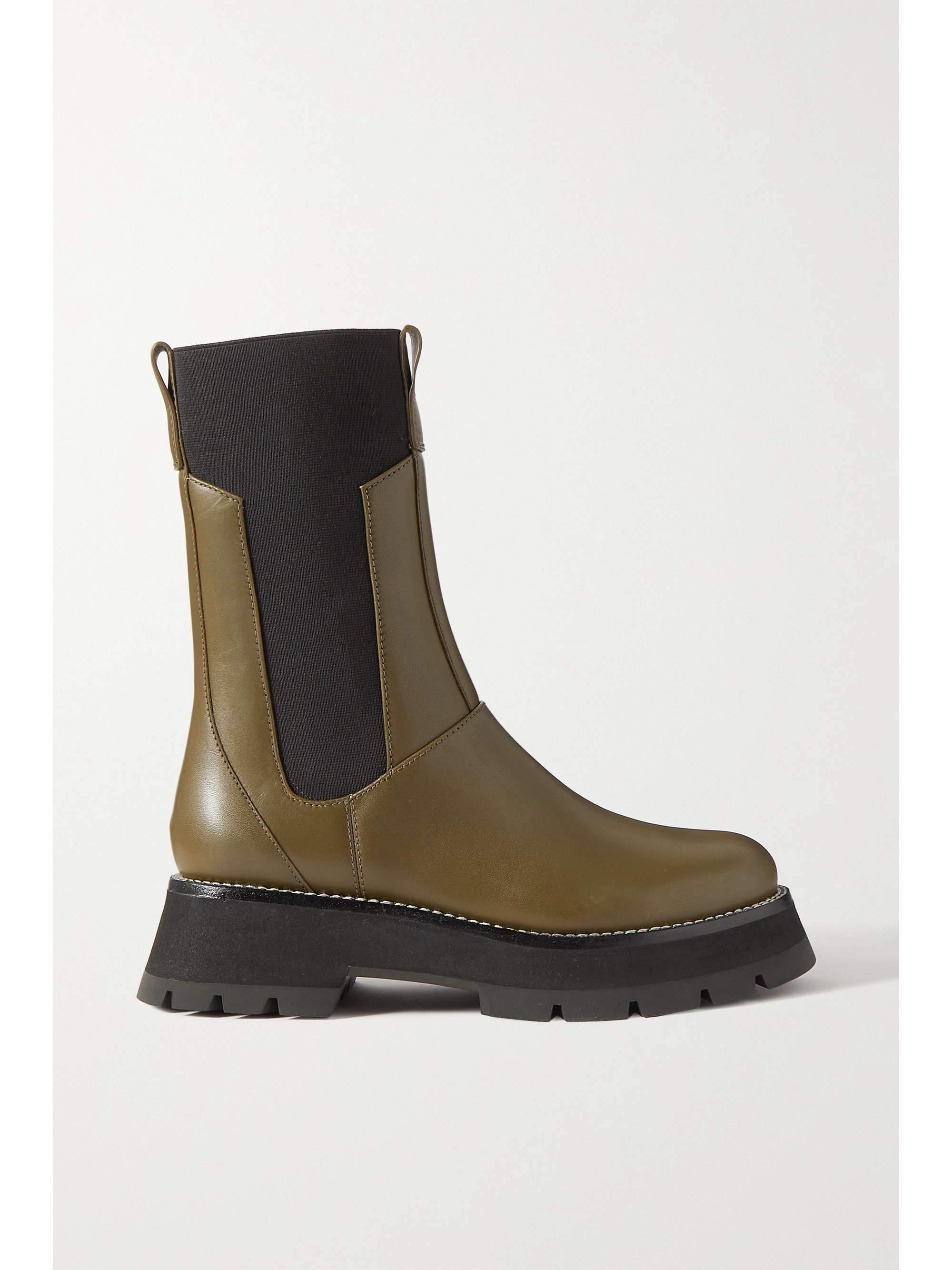 dark green combat boots