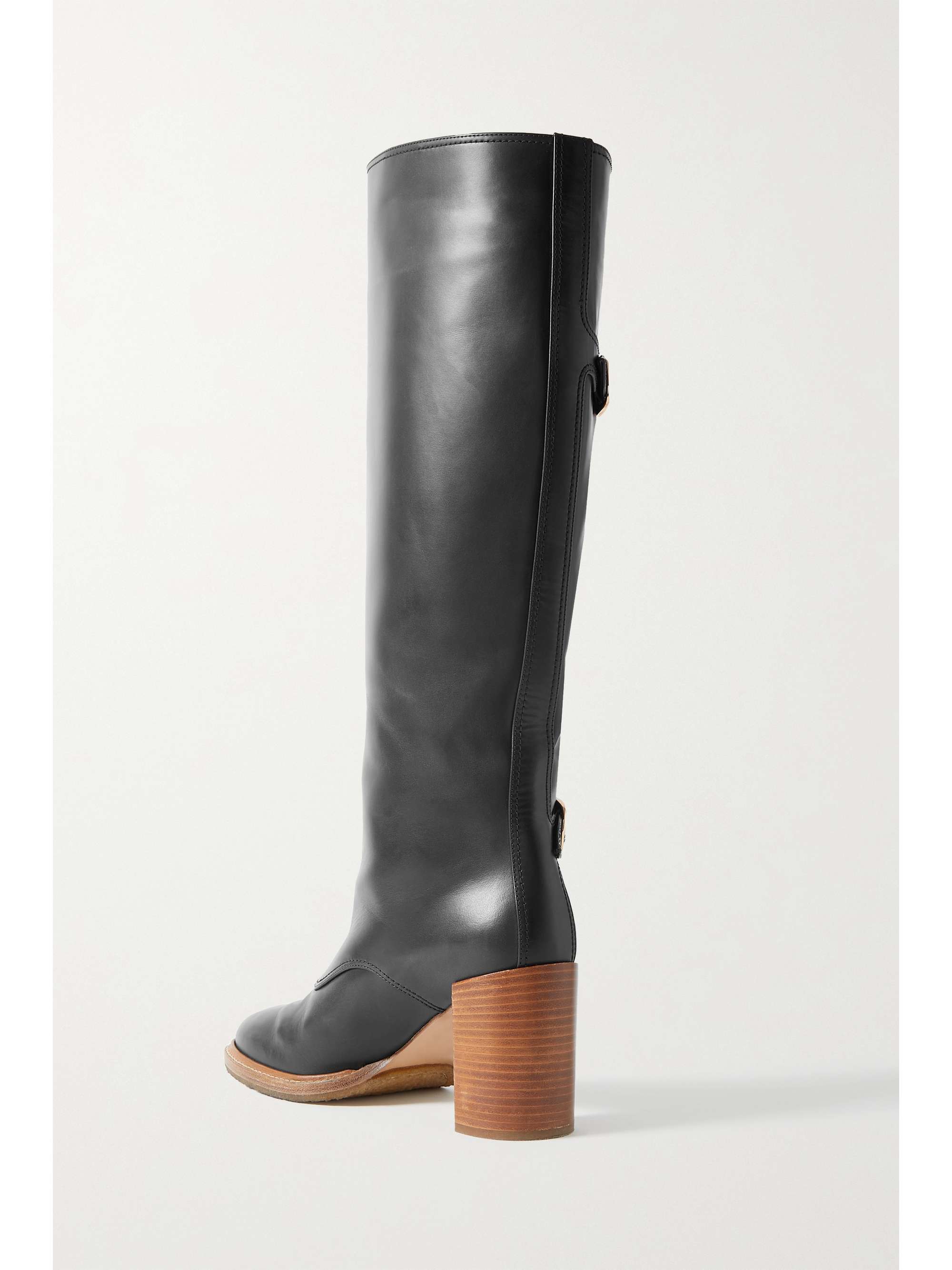 GABRIELA HEARST + NET SUSTAIN Cheech buckled leather knee boots