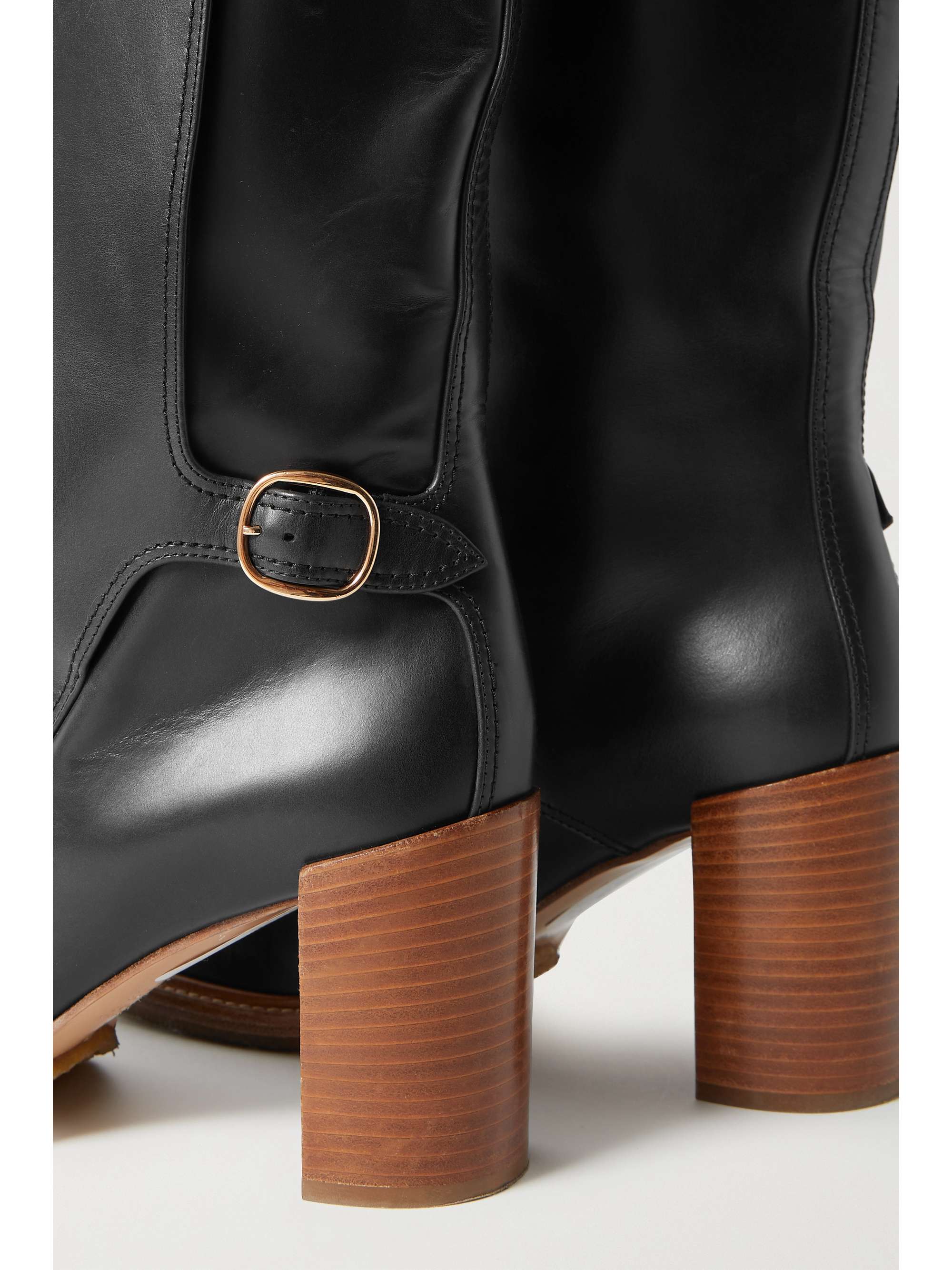 GABRIELA HEARST + NET SUSTAIN Cheech buckled leather knee boots
