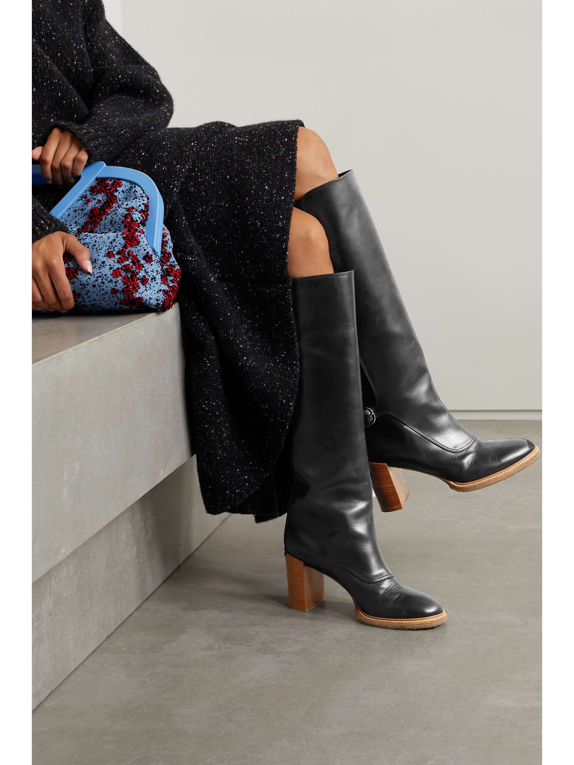 GABRIELA HEARST + NET SUSTAIN Cheech buckled leather knee boots