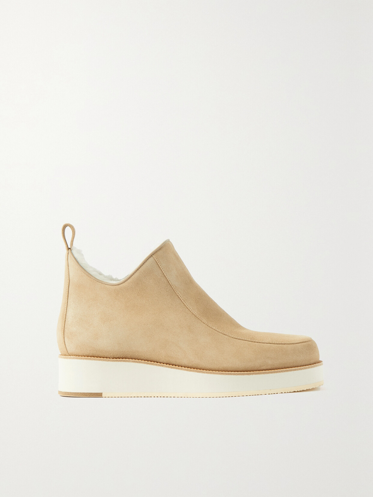 Gabriela Hearst - + Net Sustain Harry Shearling-lined Suede Ankle Boots - Neutrals