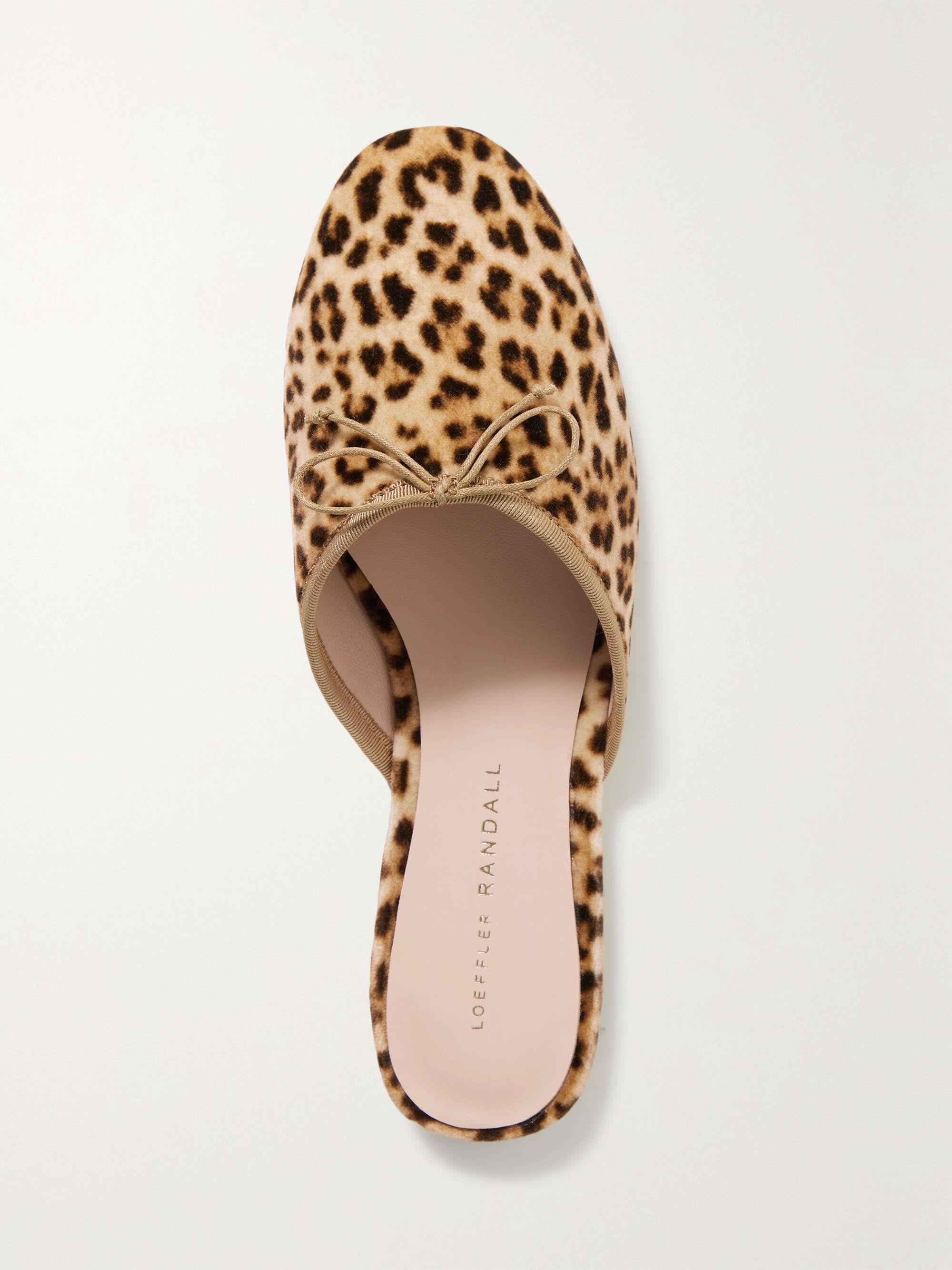 LOEFFLER RANDALL Paola bow-embellished leopard-print velvet mules | NET ...