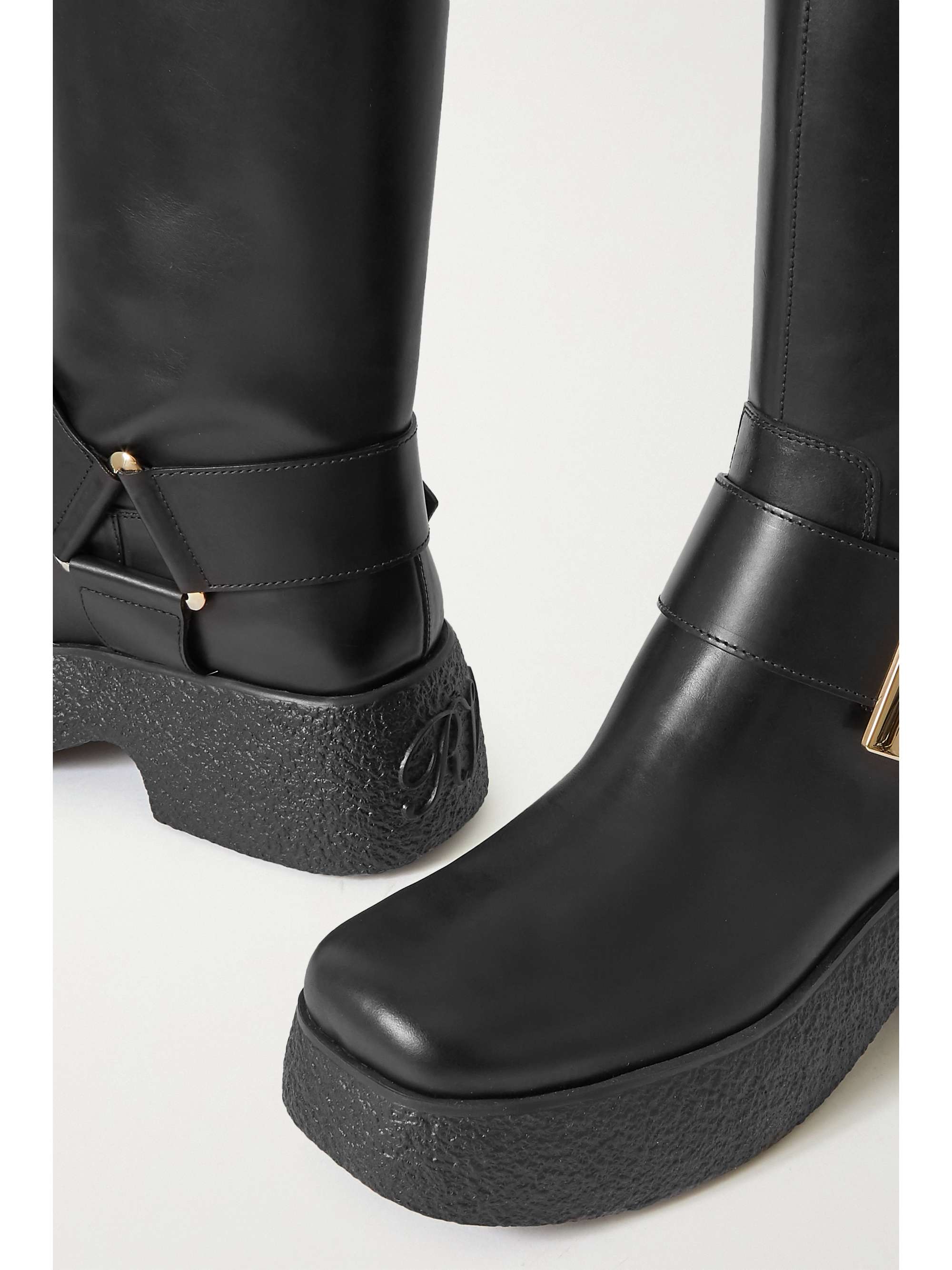 ROGER VIVIER Viv' Clog buckle-embellished leather ankle boots