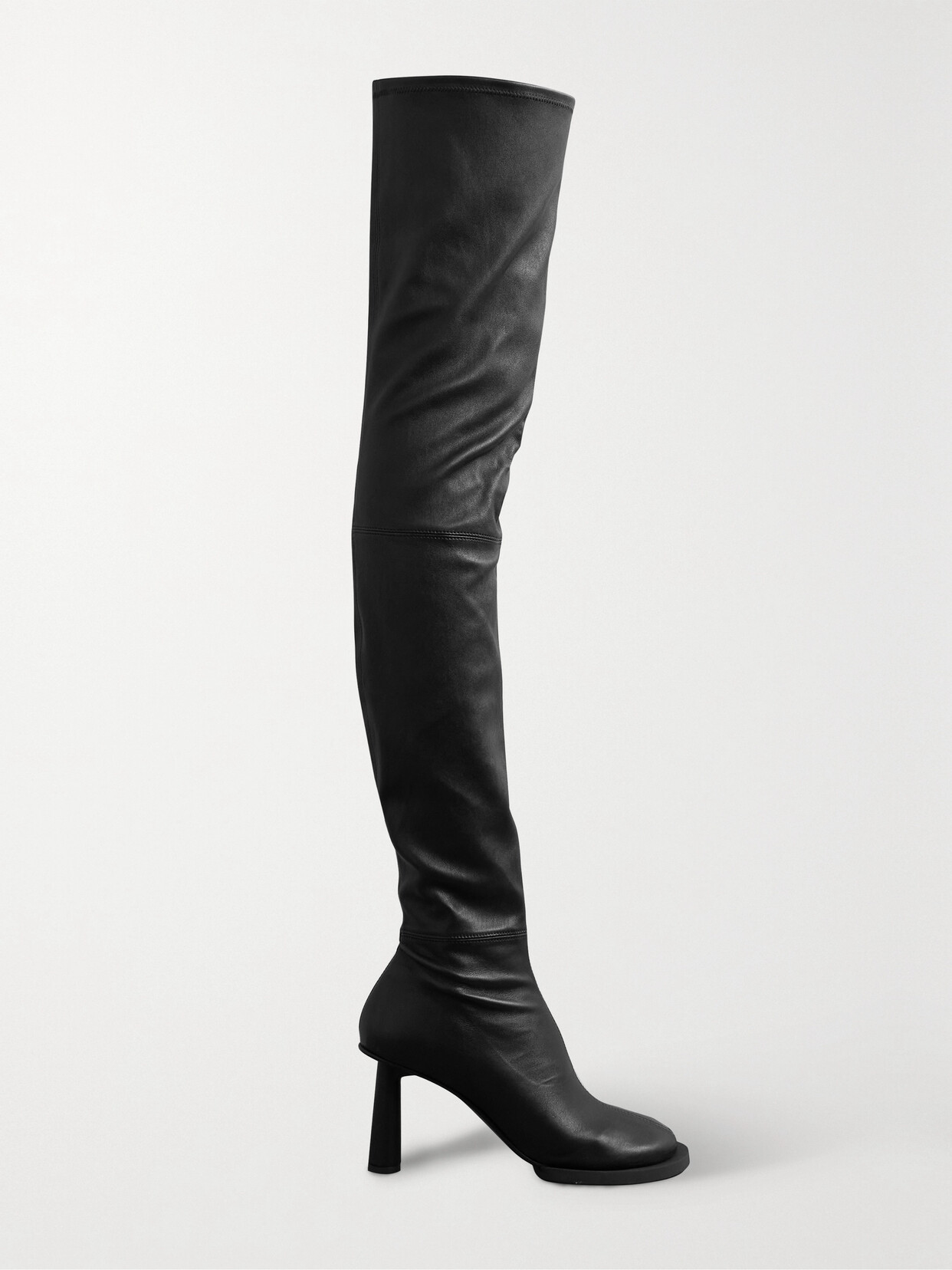 JACQUEMUS CARRÉ RONDS LEATHER OVER-THE-KNEE BOOTS