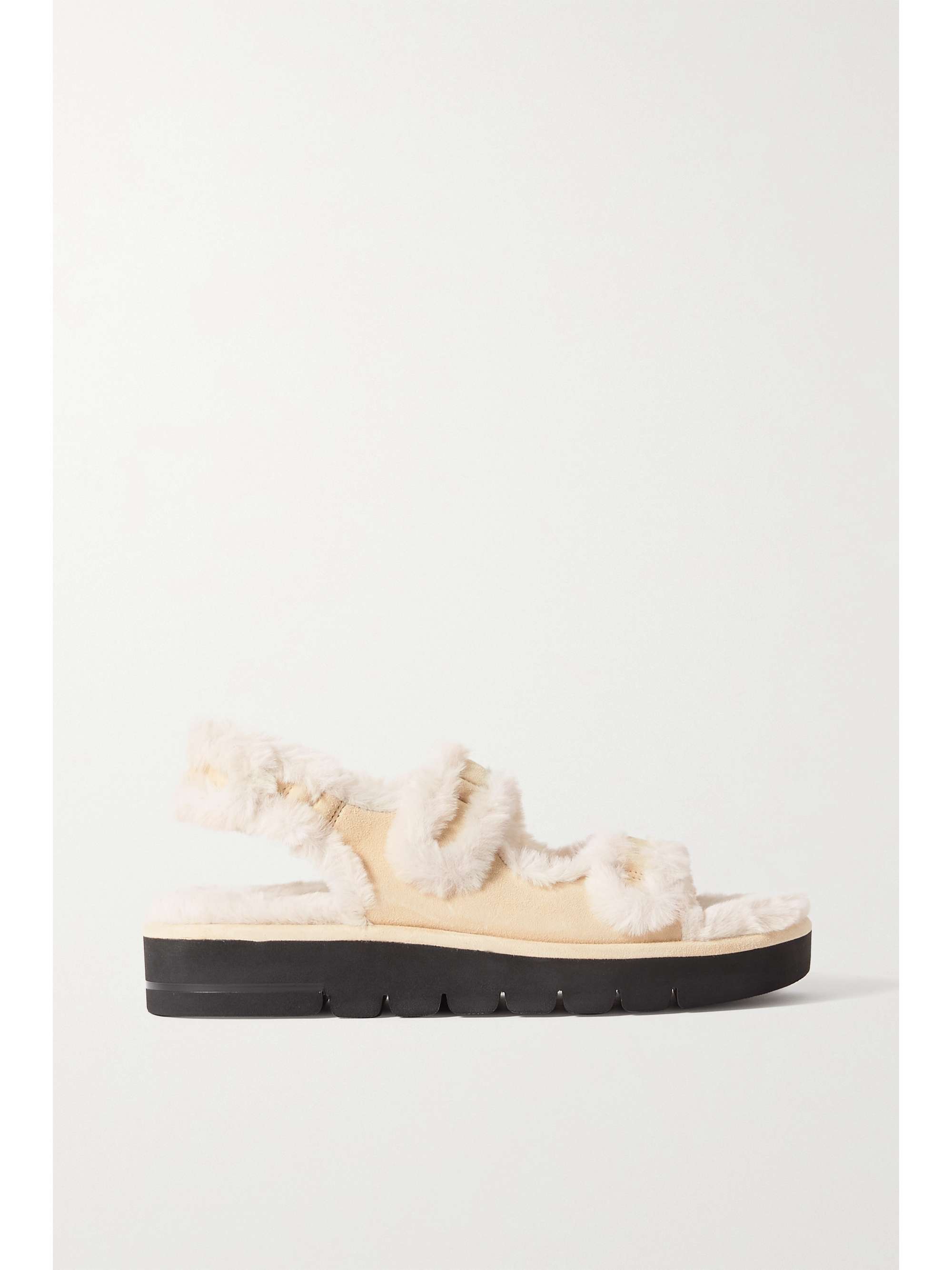 stuart weitzman fur sandals