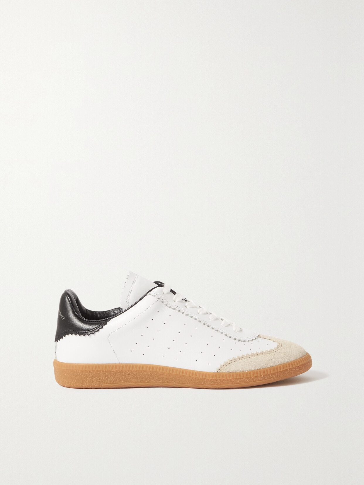 Isabel Marant Bryce Suede-trimmed Perforated Leather Sneakers In White ...