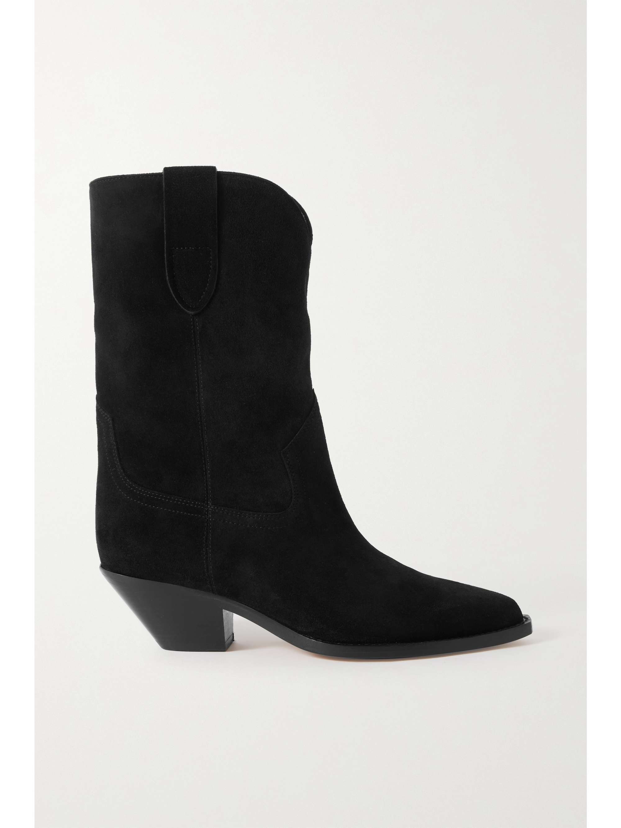 Black Dahope embroidered suede ankle boots ISABEL | NET-A-PORTER