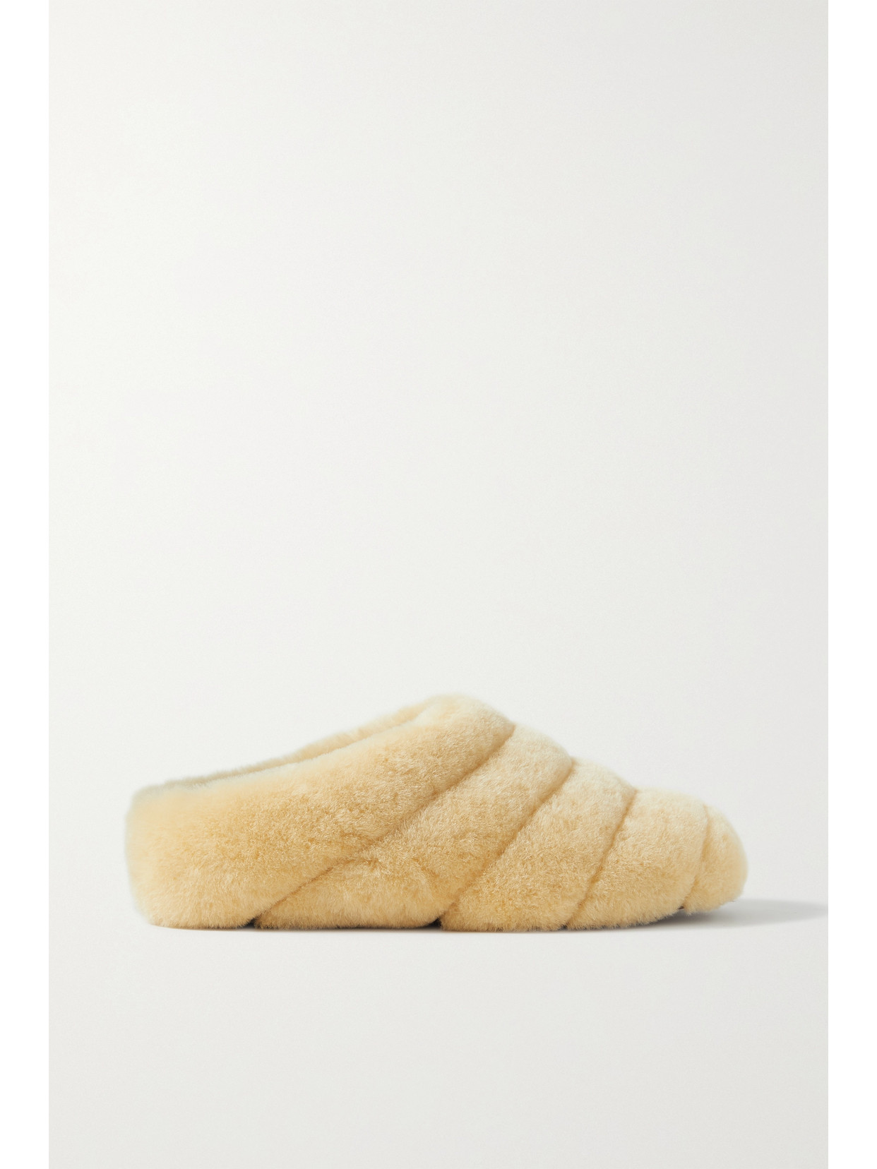 Proenza Schouler Rondo Quilted Shearling Slippers - Cream