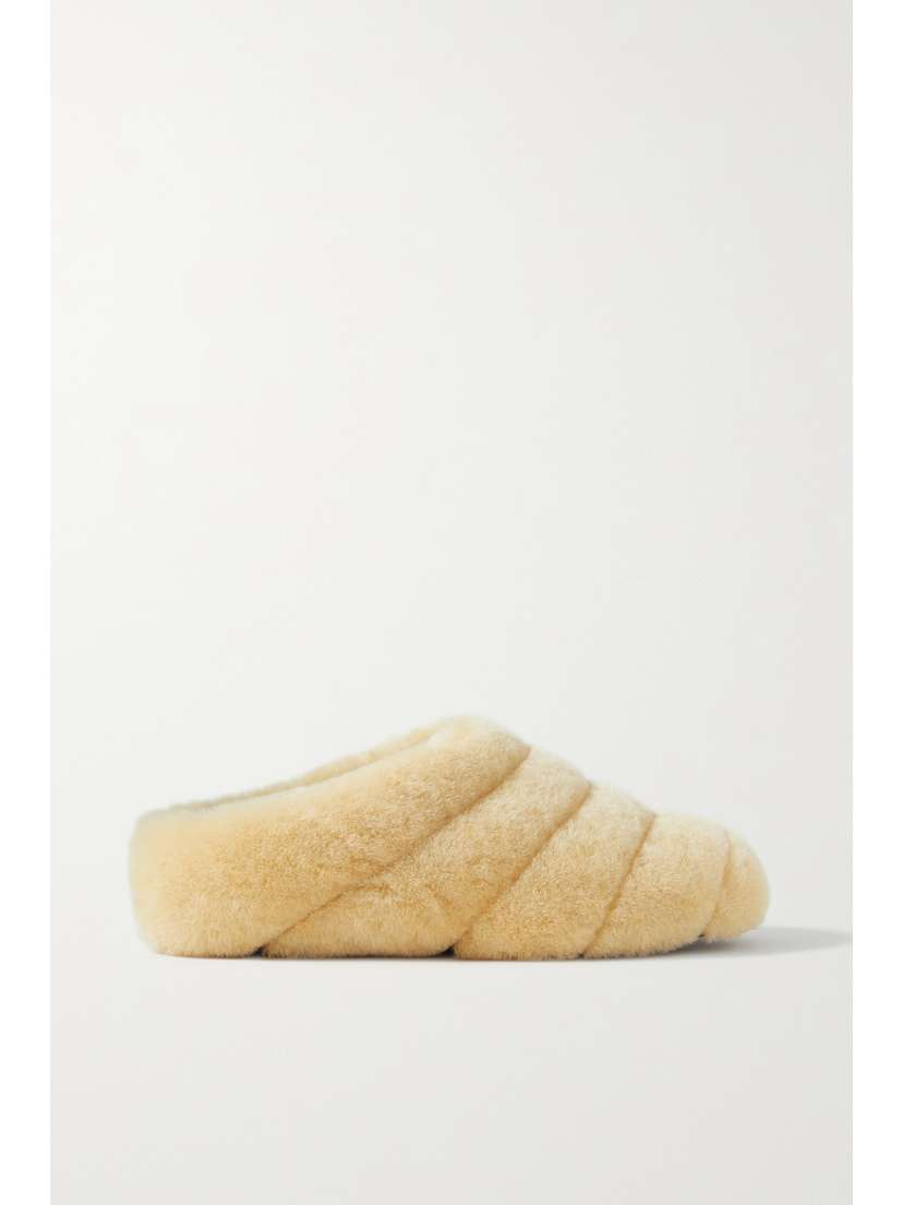 Proenza Schouler Rondo Quilted Shearling Slippers