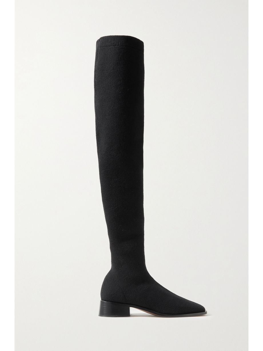 Black Pros stretch-knit over-the-knee boots | NEOUS | NET-A-PORTER