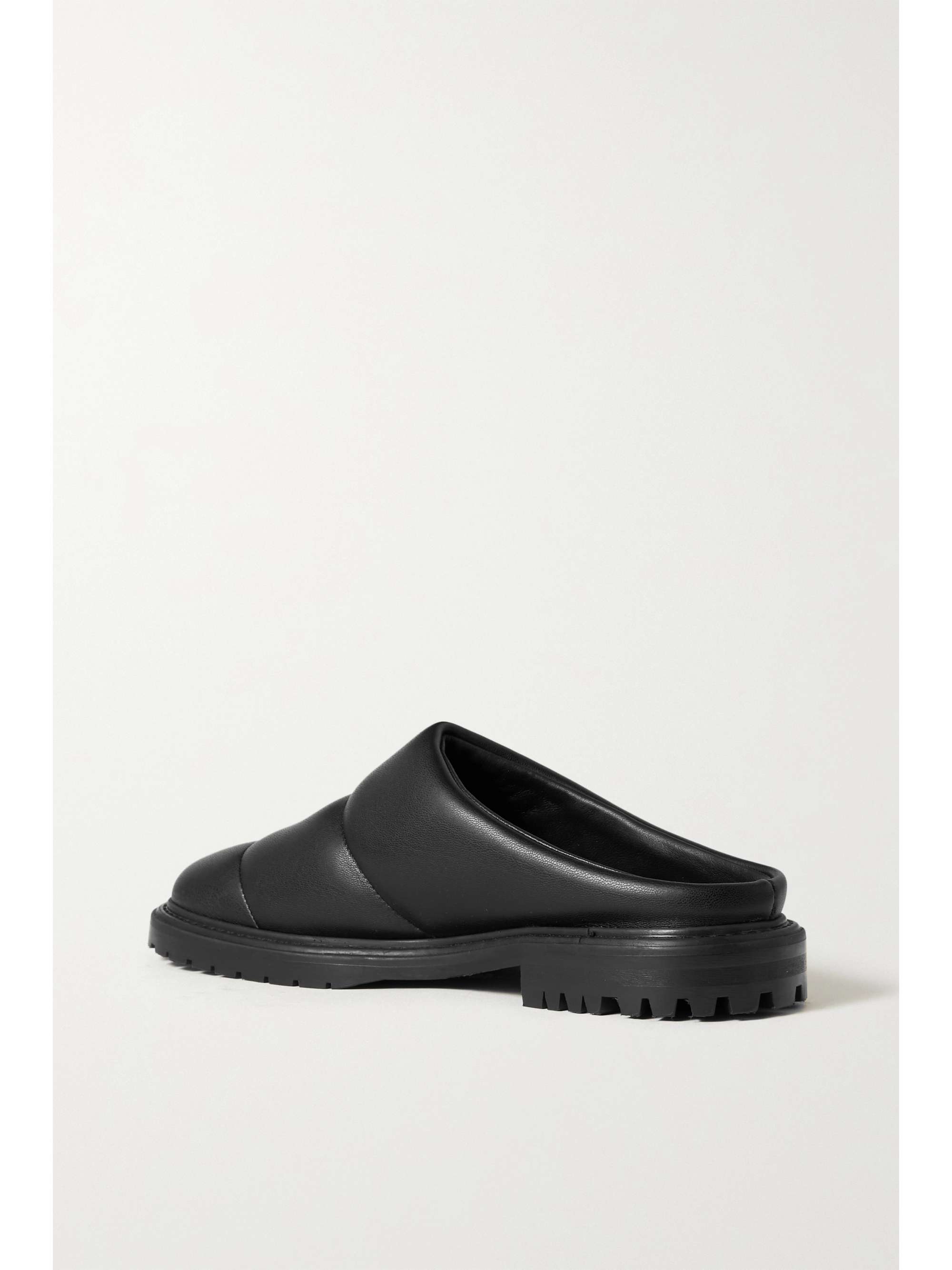 STAUD Astro quilted faux shearling mules