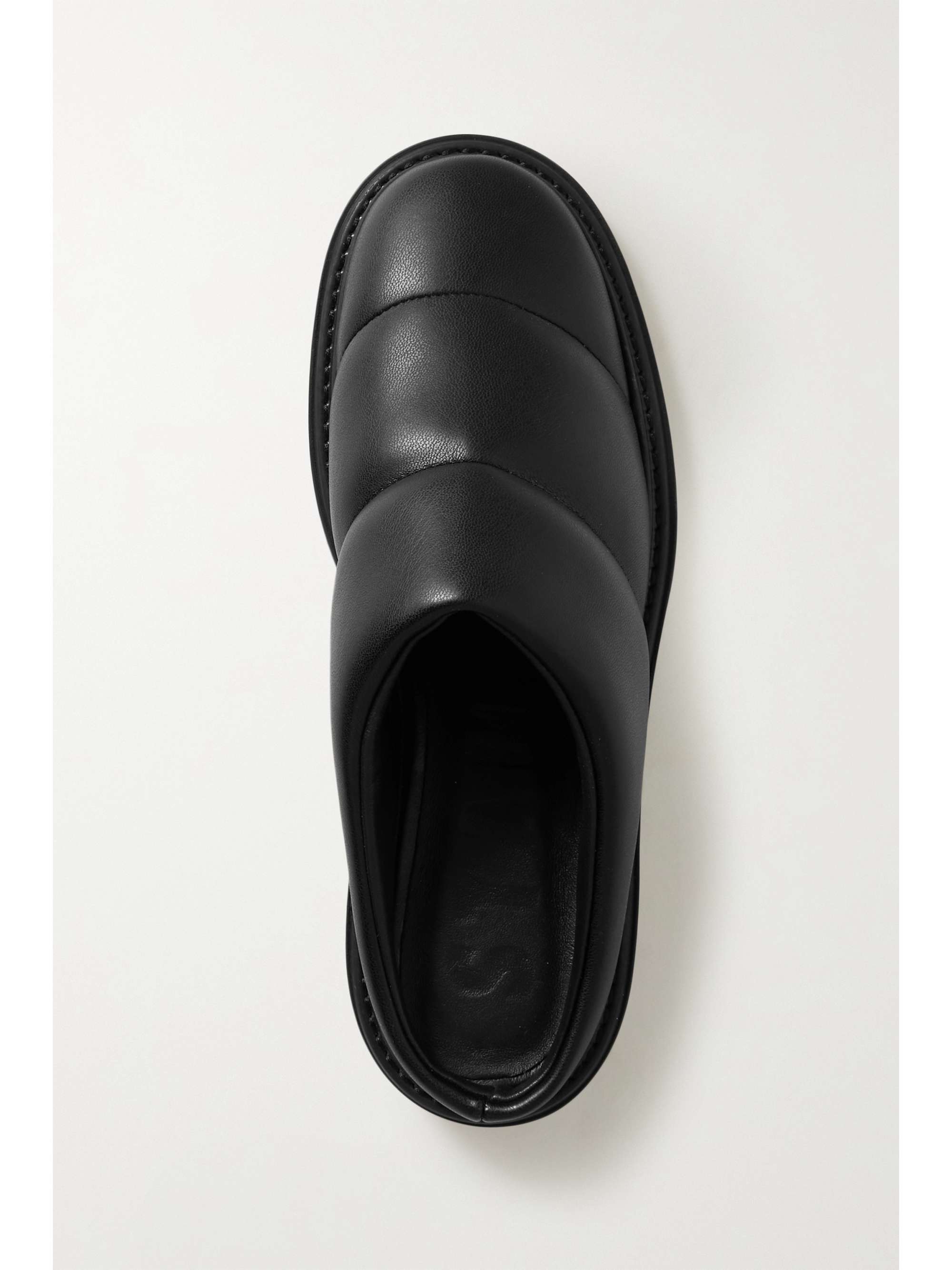 STAUD Astro quilted faux shearling mules