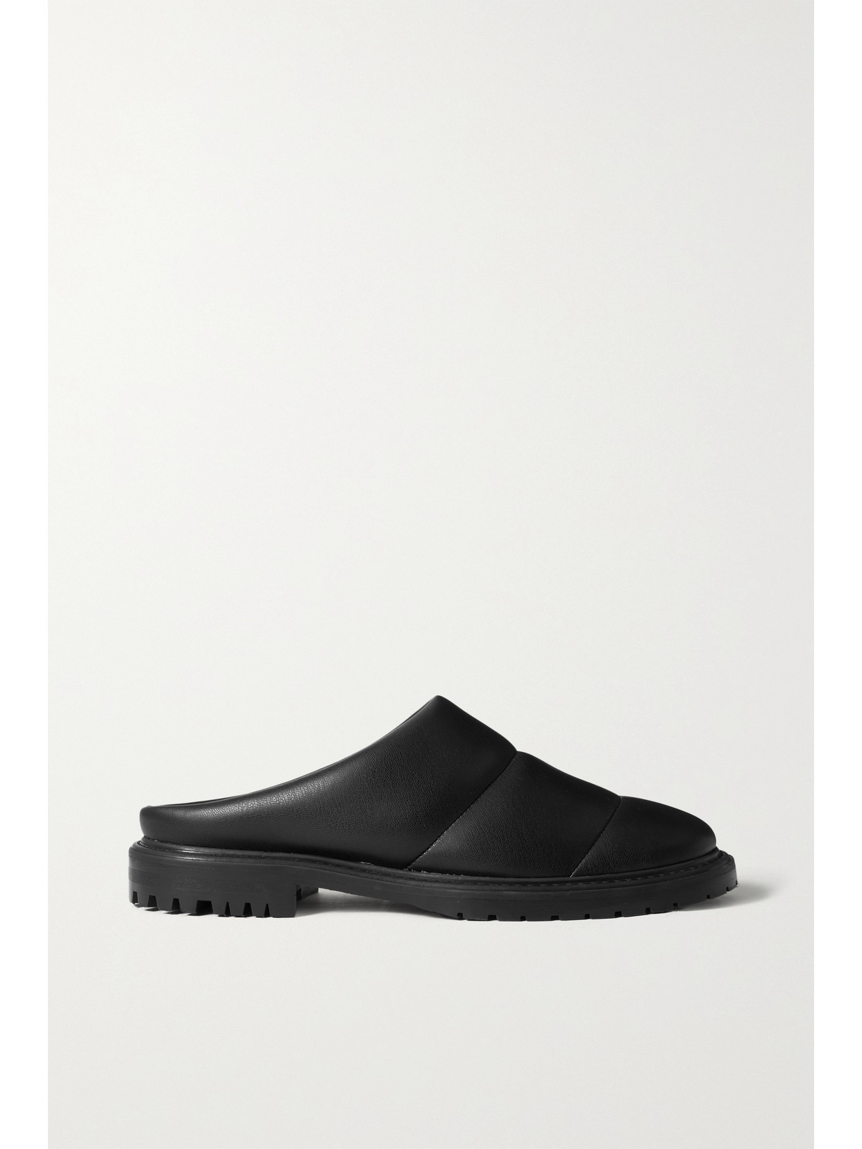 Shop Staud Astro Quilted Vegan Leather Mules In Black