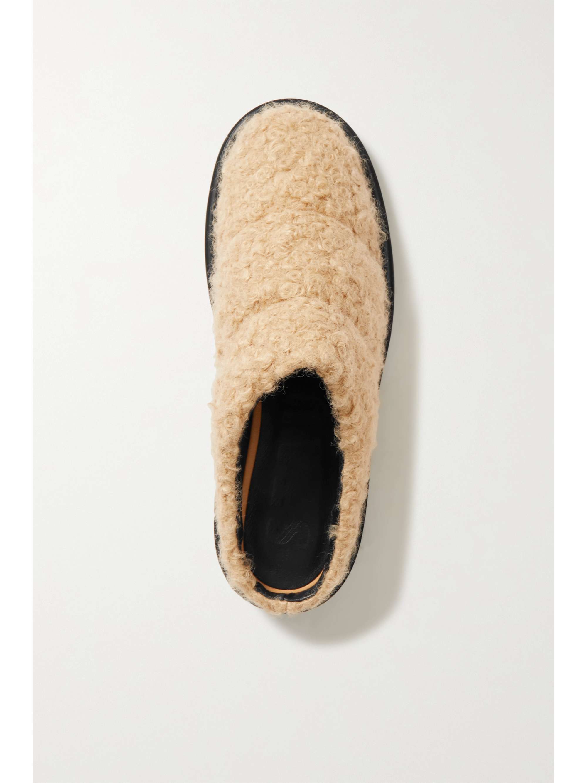 STAUD Astro quilted faux shearling mules