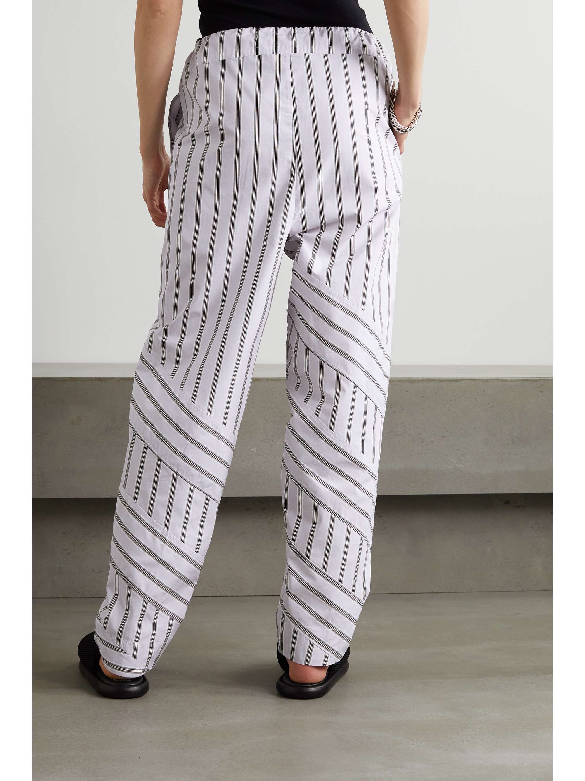 SUSTAIN striped organic cotton-poplin 