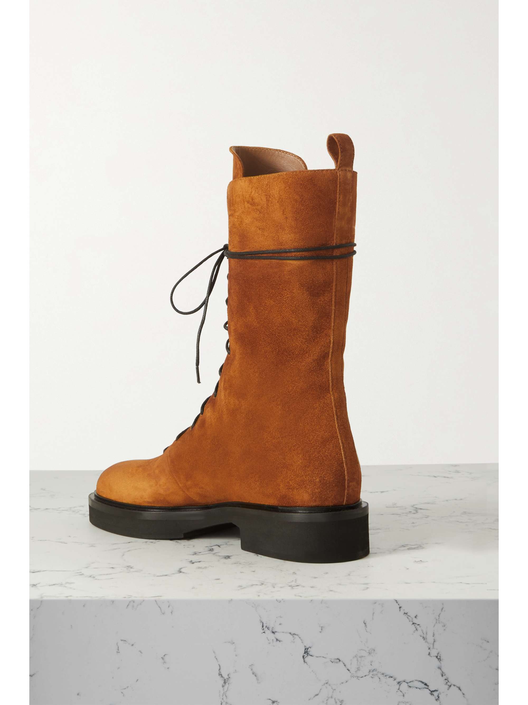 KHAITE Conley suede ankle boots