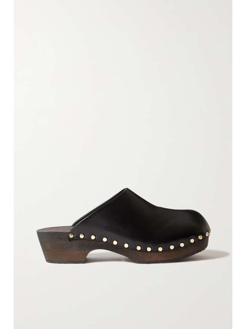 Khaite Lucca Studded Leather Clogs