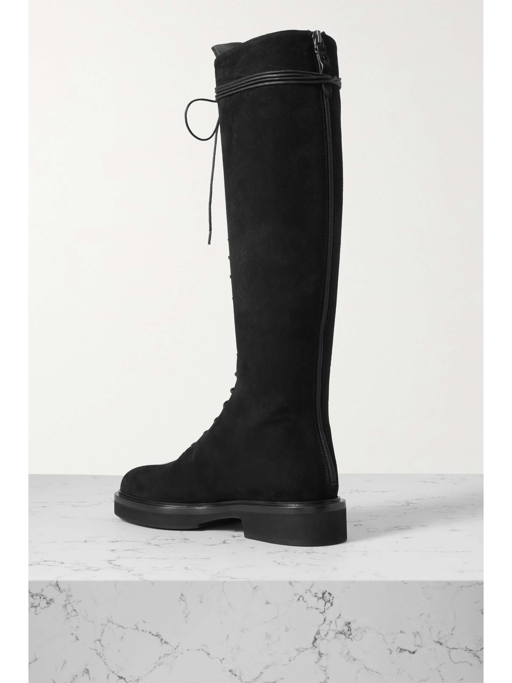 KHAITE York suede knee boots
