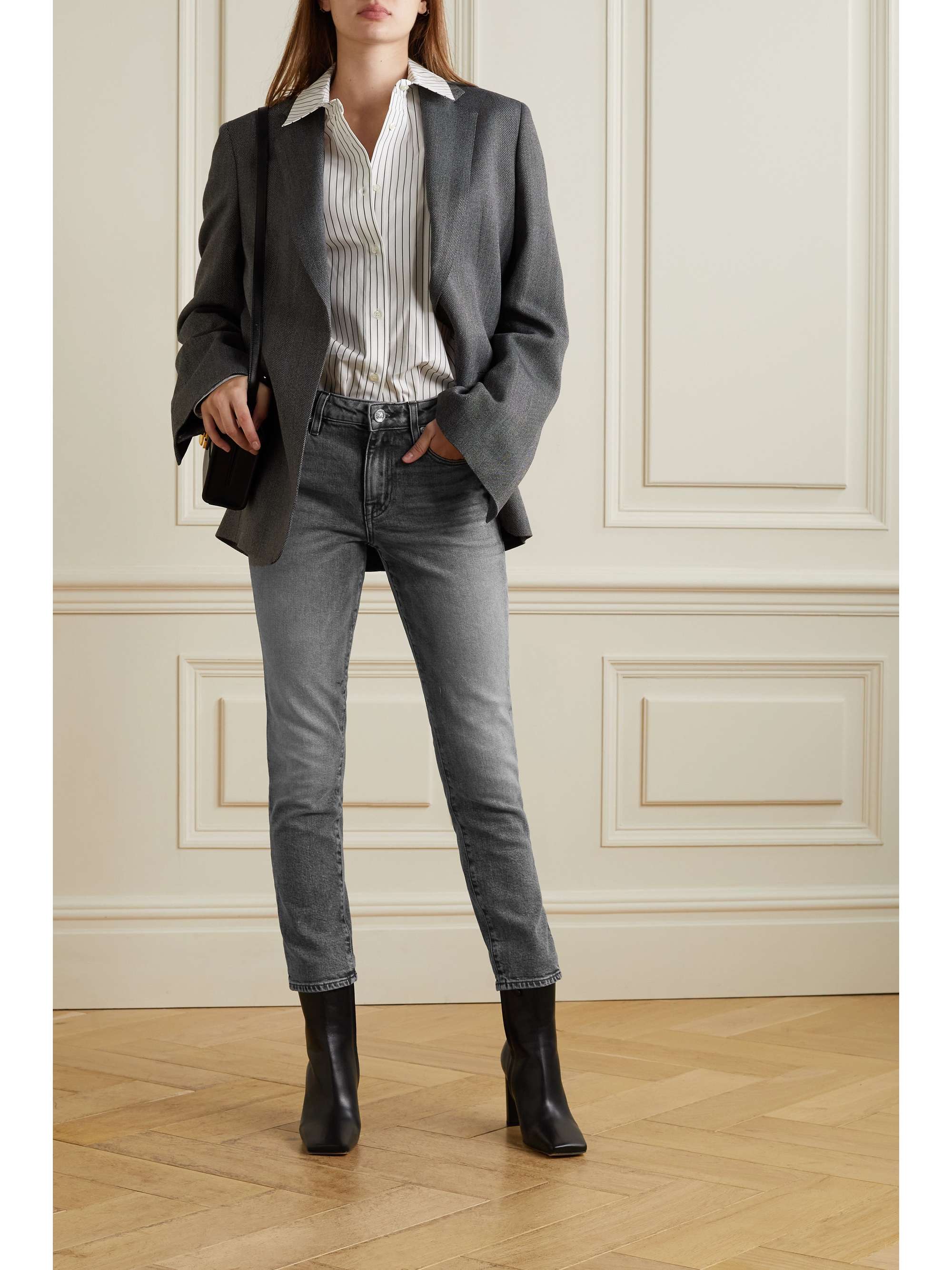 NET SUSTAIN Lou Lou mid-rise slim-leg 