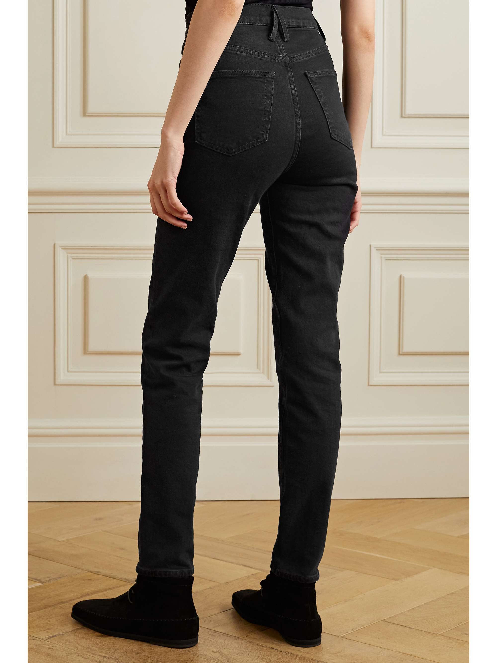 Black Beatnik high-rise slim-leg jeans 