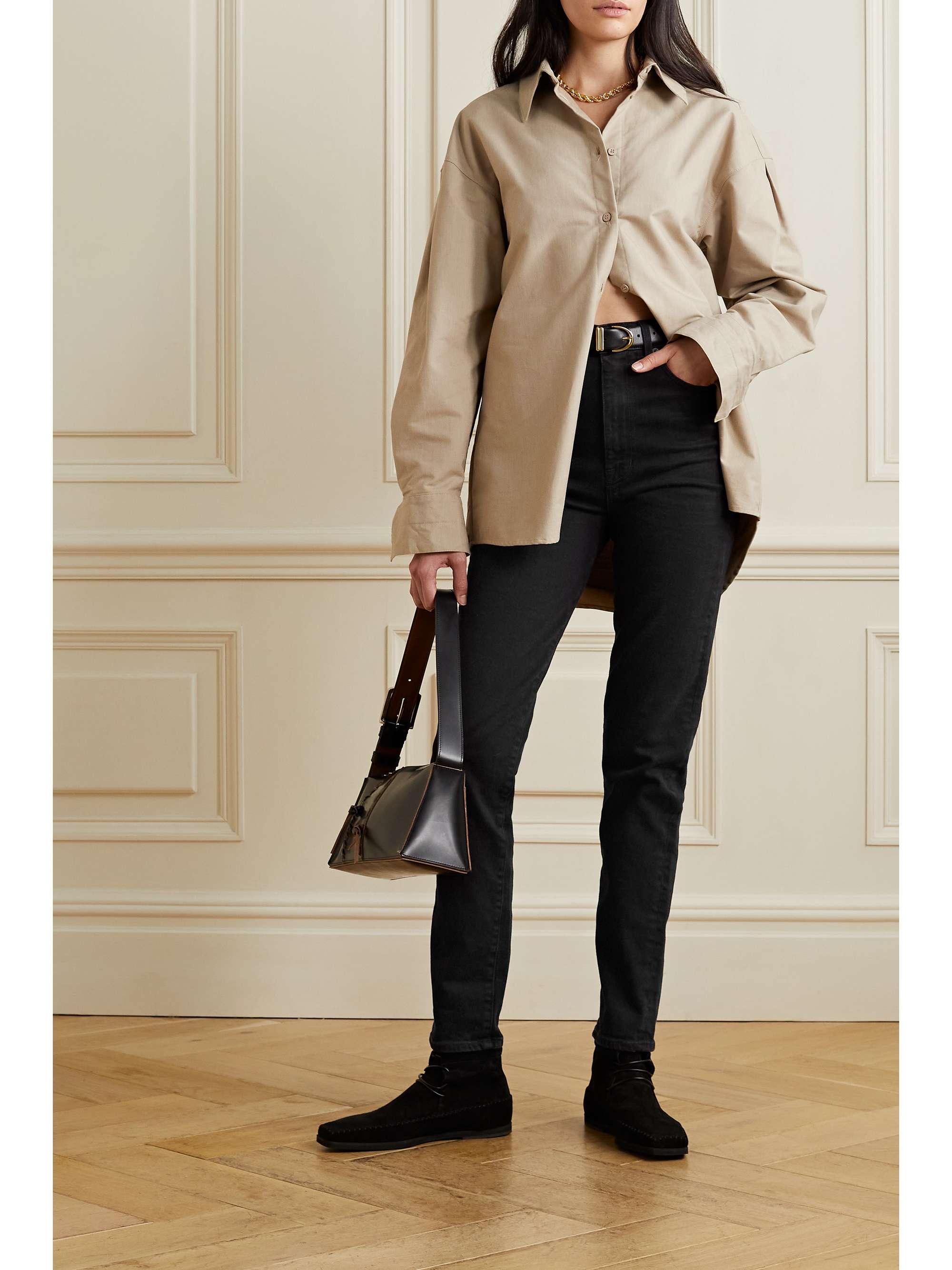 Black Beatnik high-rise slim-leg jeans 