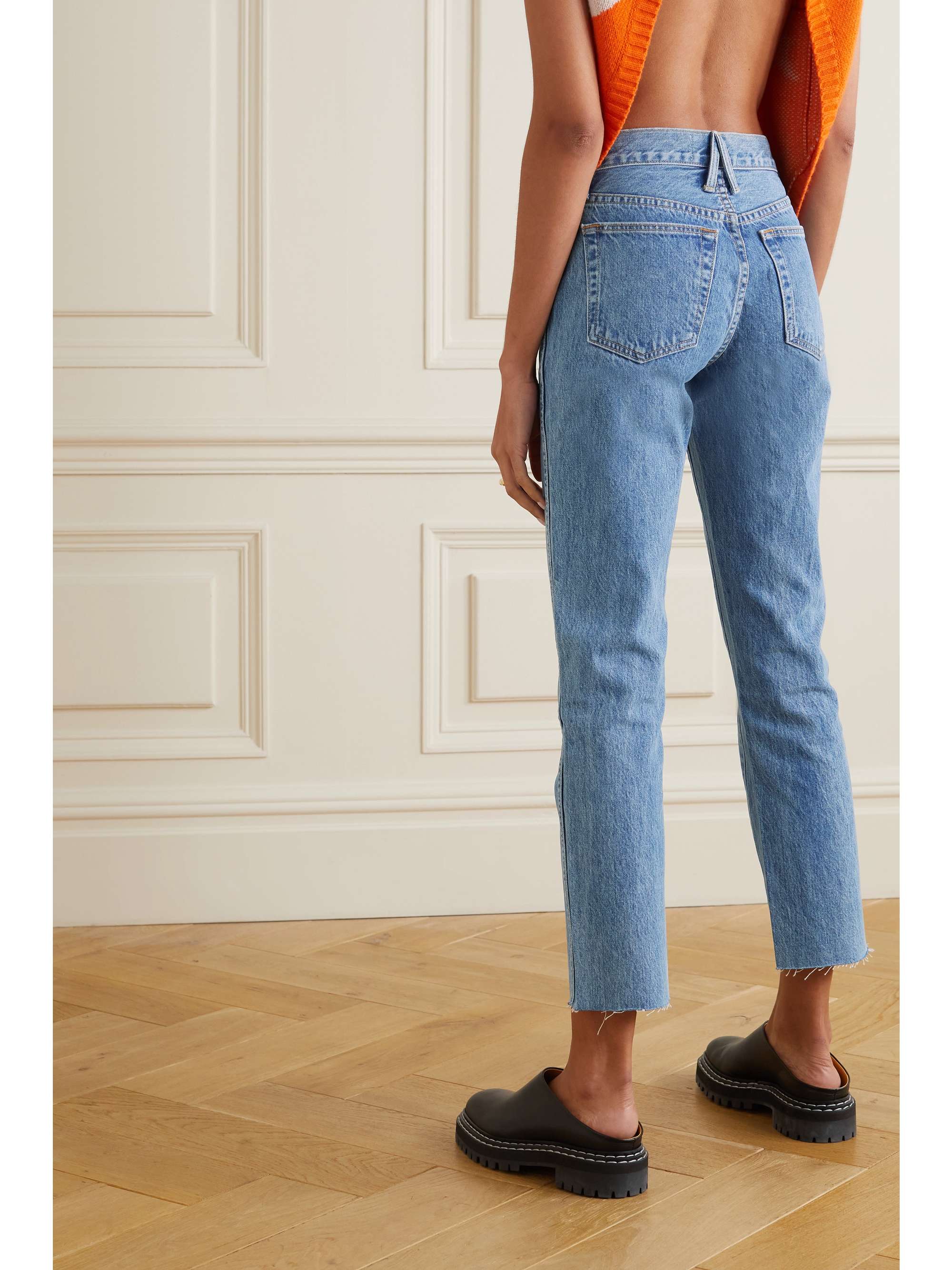 high-rise straight-leg jeans | SLVRLAKE 