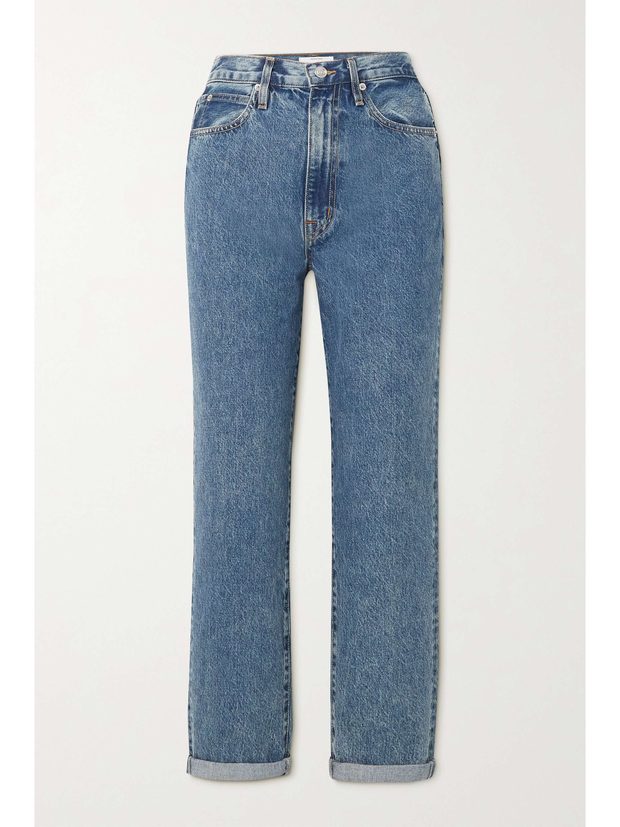 Mid denim Dakota high-rise straight-leg 