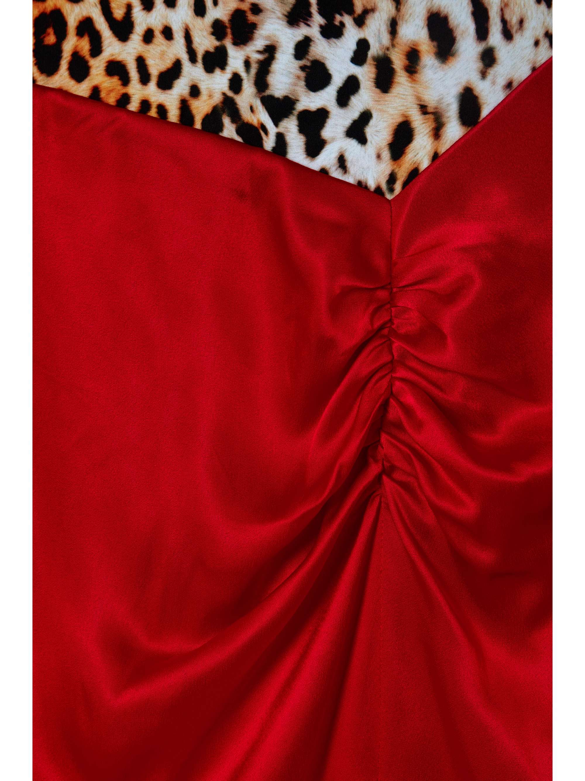 HALPERN Stretch & Flow leopard-print stretch-jersey and satin maxi dress