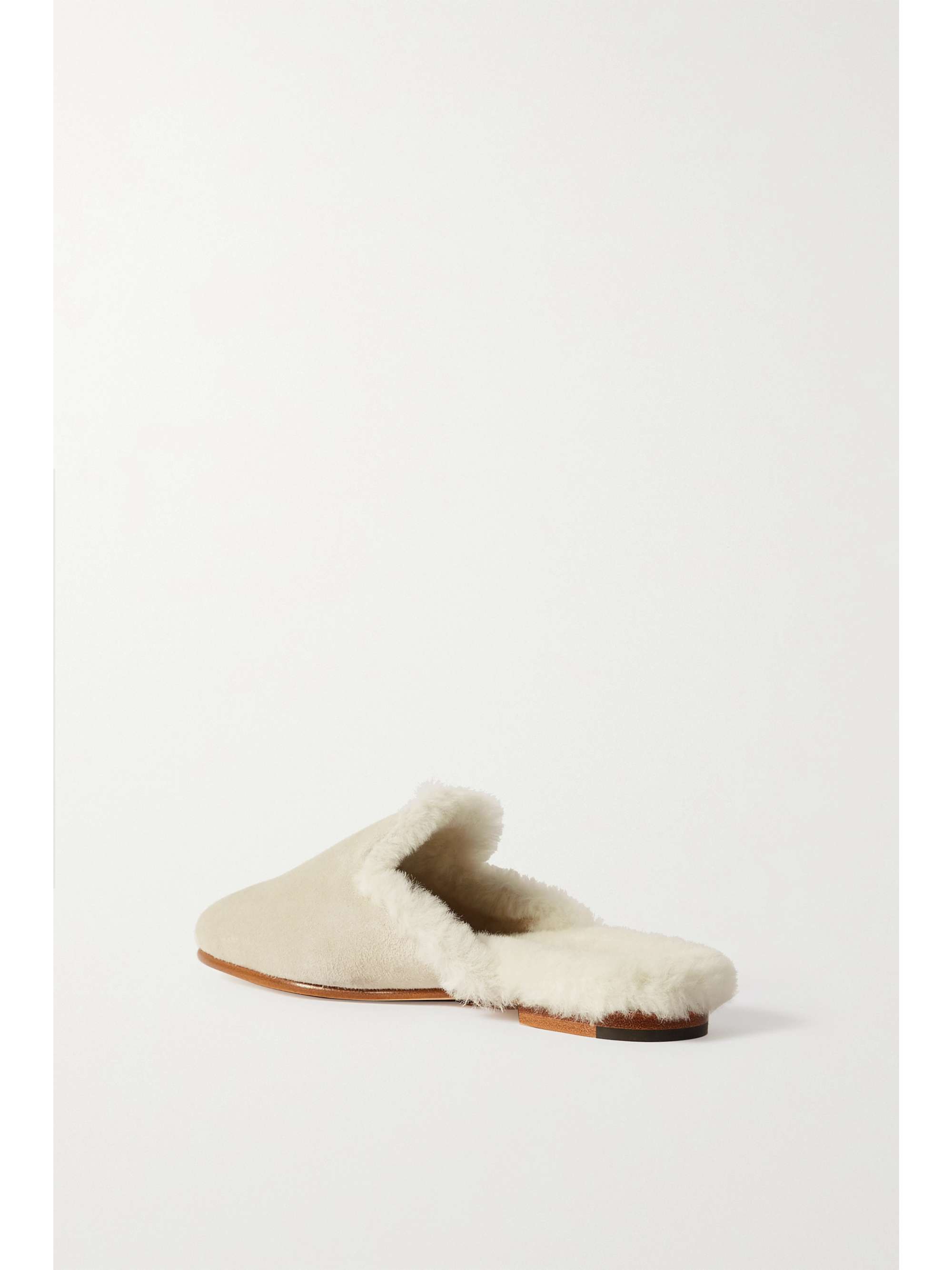 MANOLO BLAHNIK Mariamu shearling-lined suede slippers