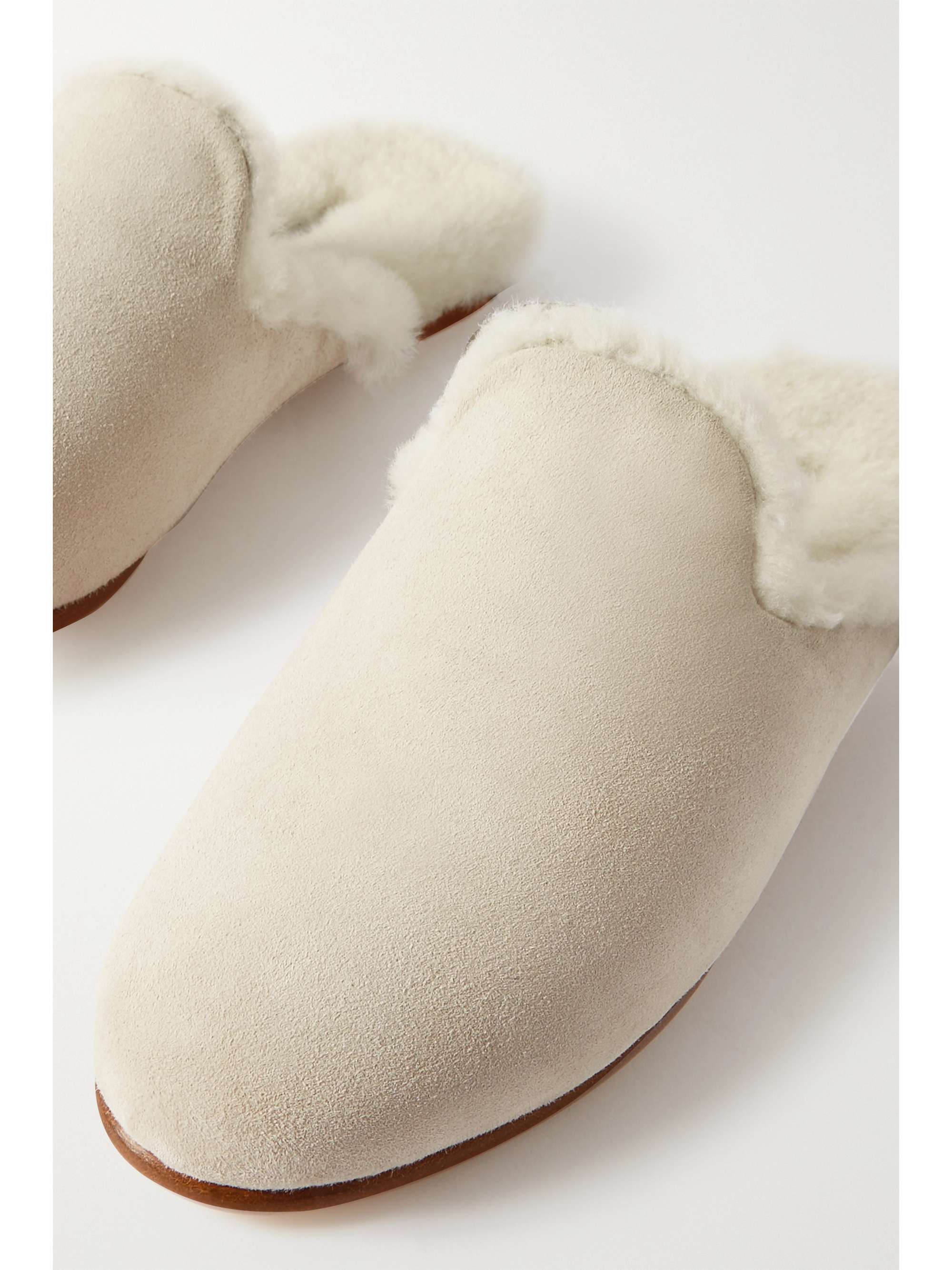 MANOLO BLAHNIK Mariamu shearling-lined suede slippers