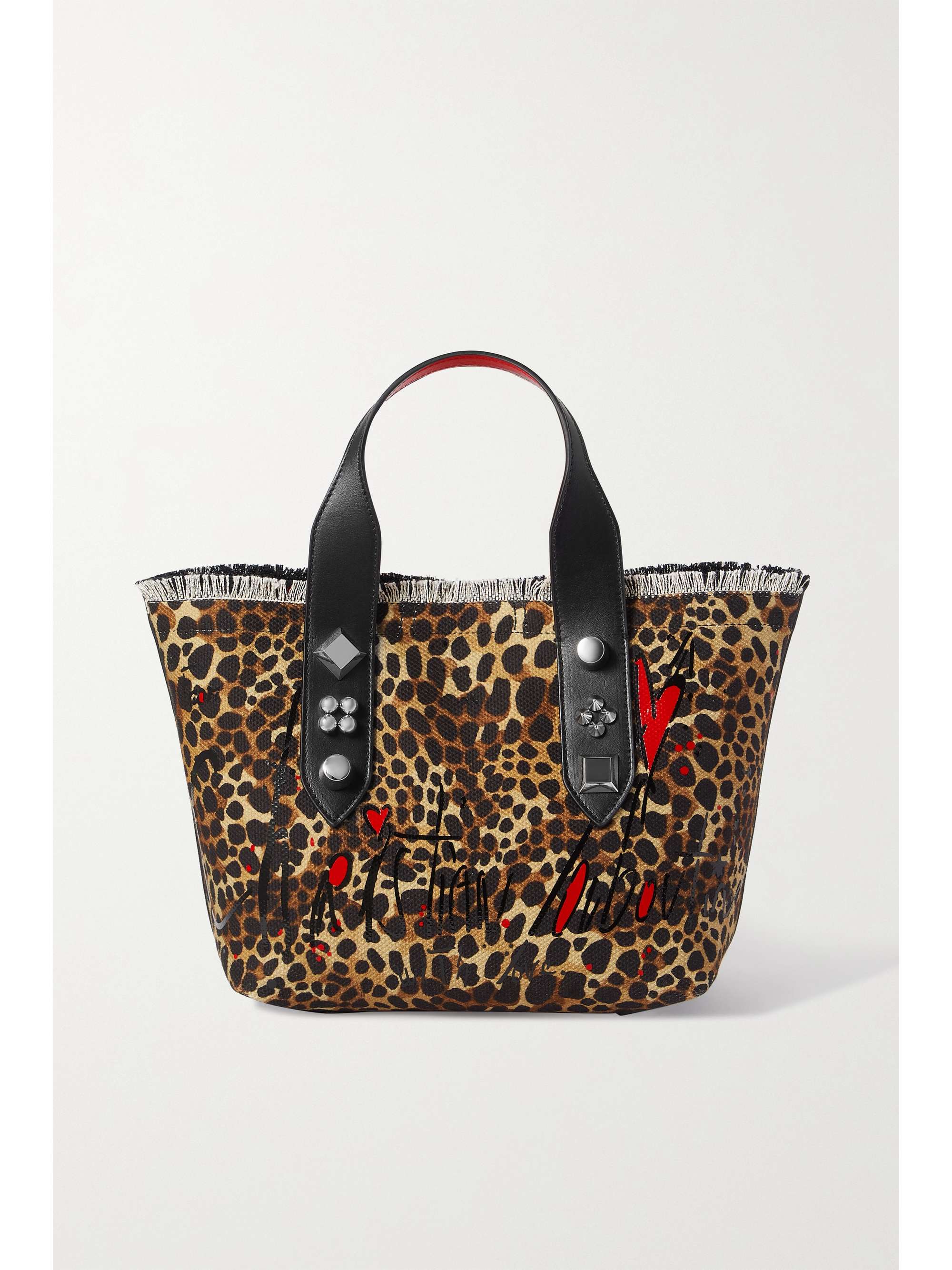 leopard print canvas bag