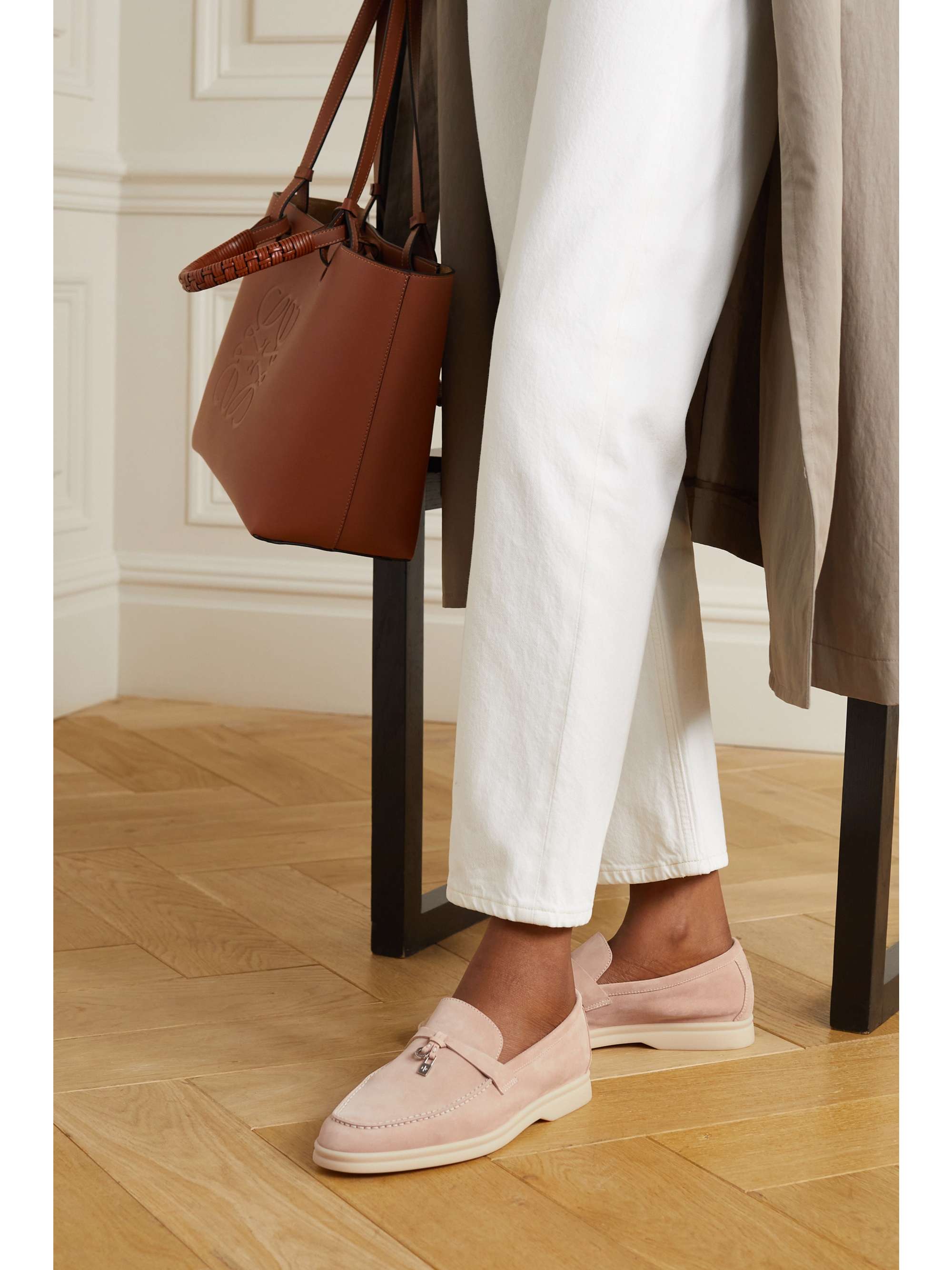 loro piana pink shoes
