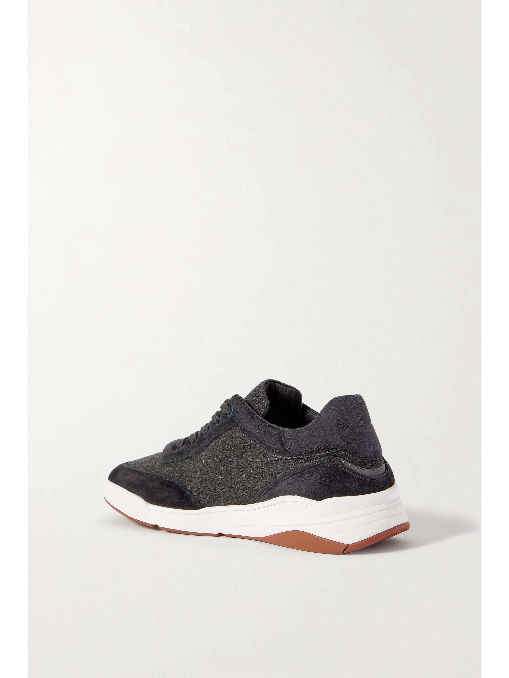 LORO PIANA Play cashmere and suede sneakers