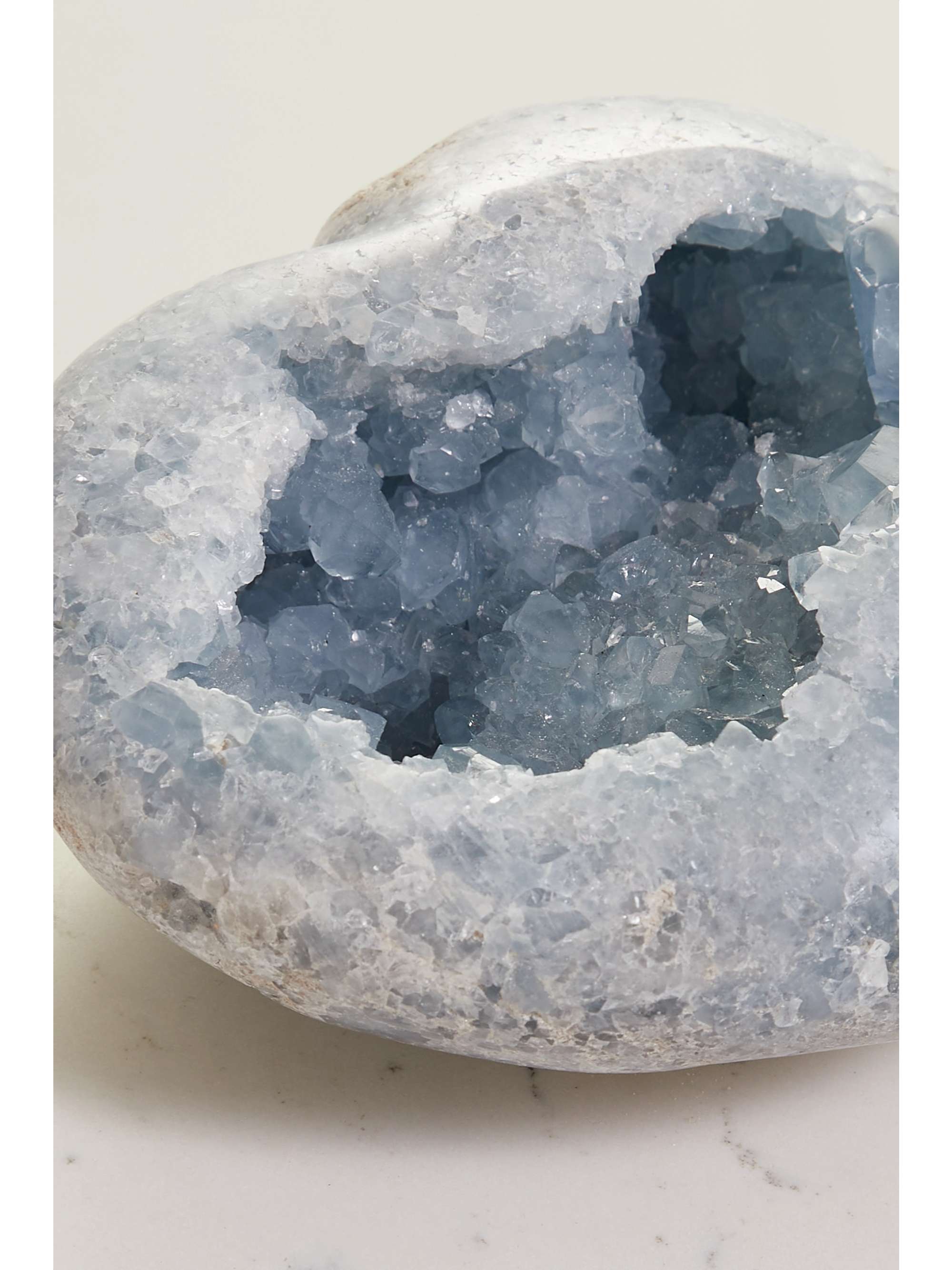 JIA JIA Large celestine geode heart