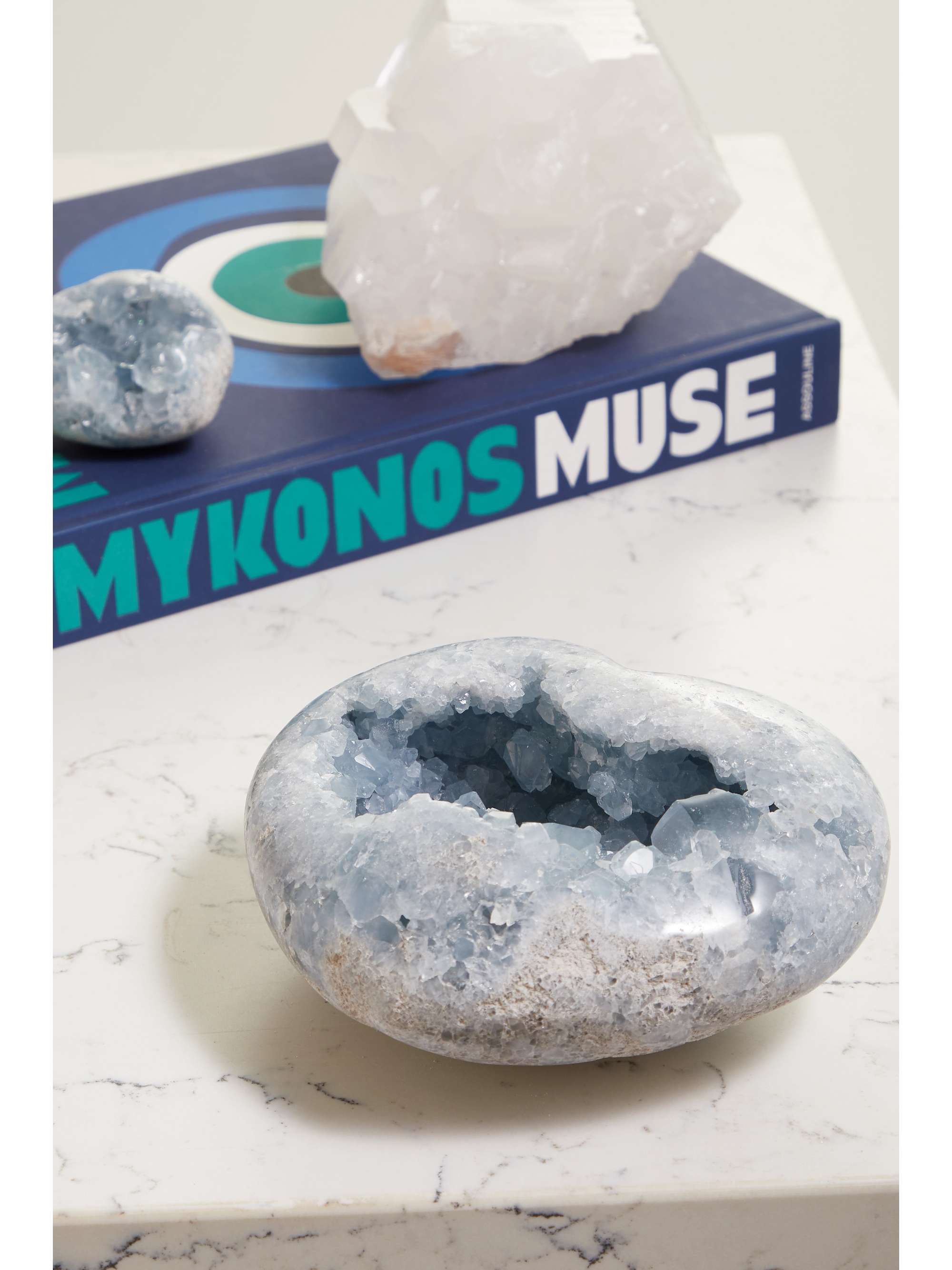 JIA JIA Large celestine geode heart