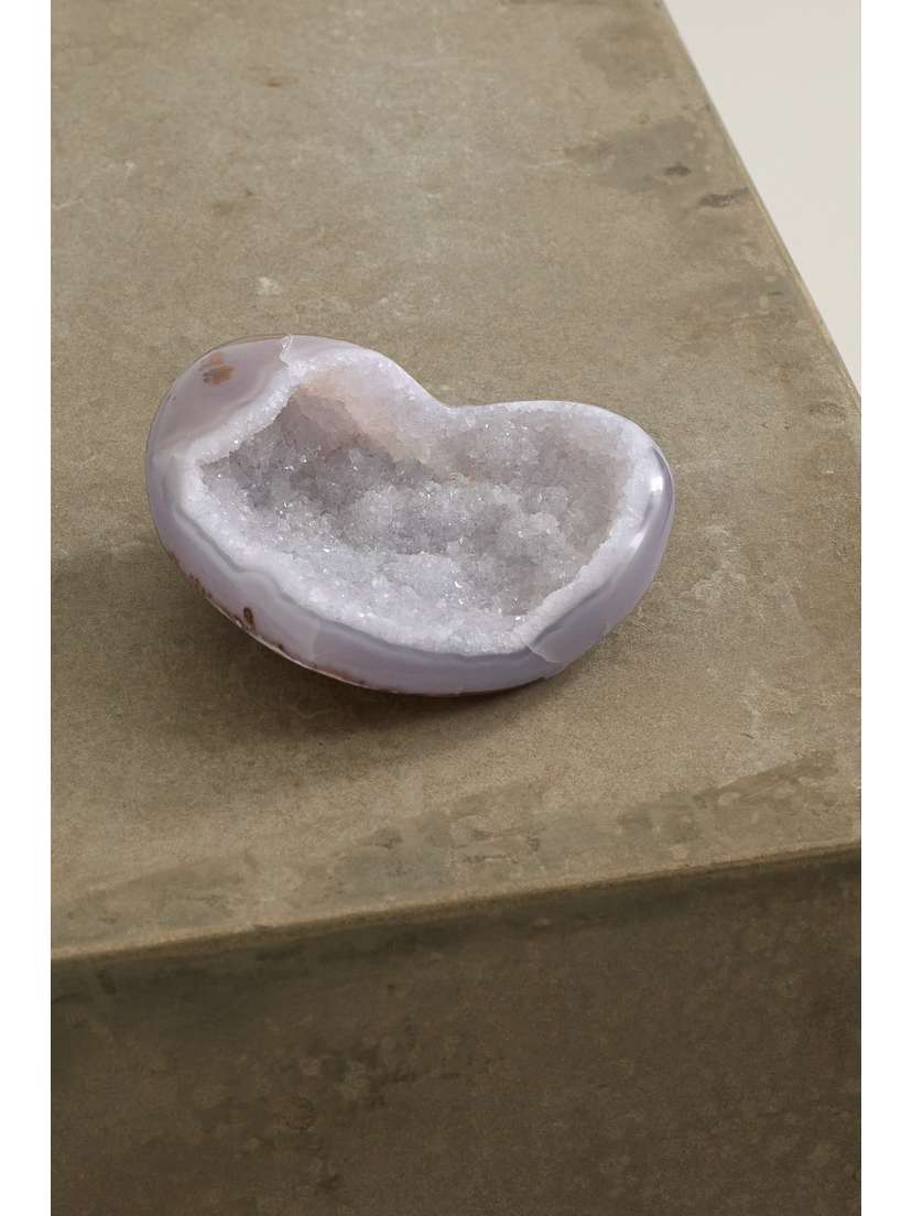 JIA JIA Large Druzy Agate Heart