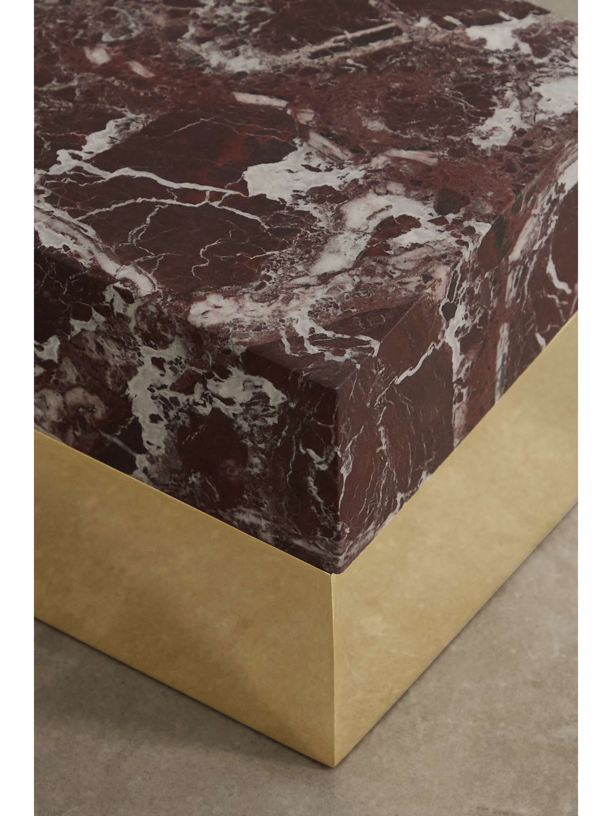 KELLY WEARSTLER Aria small marble and brass box