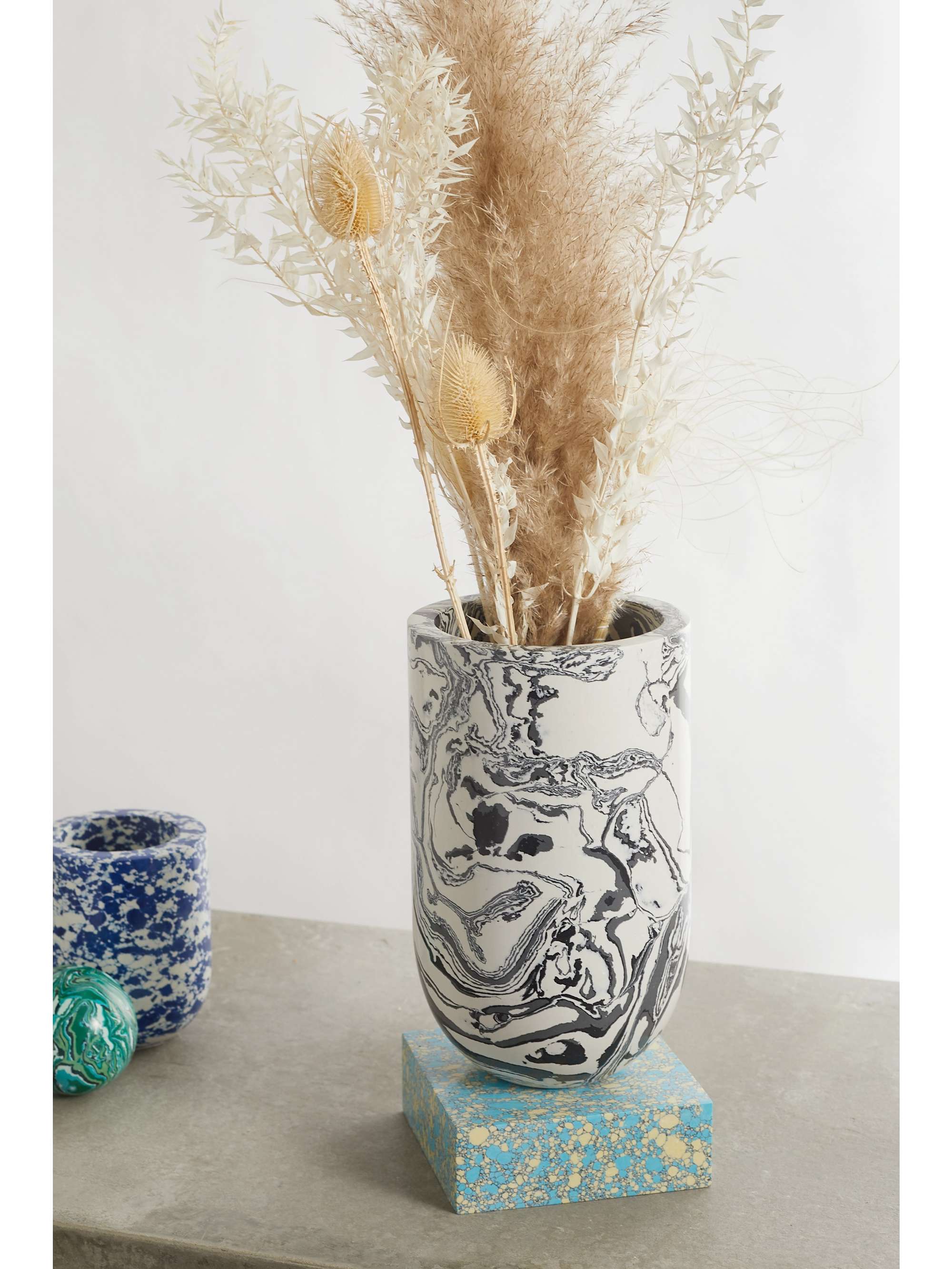 TOM DIXON Swirl medium recycled marble vase