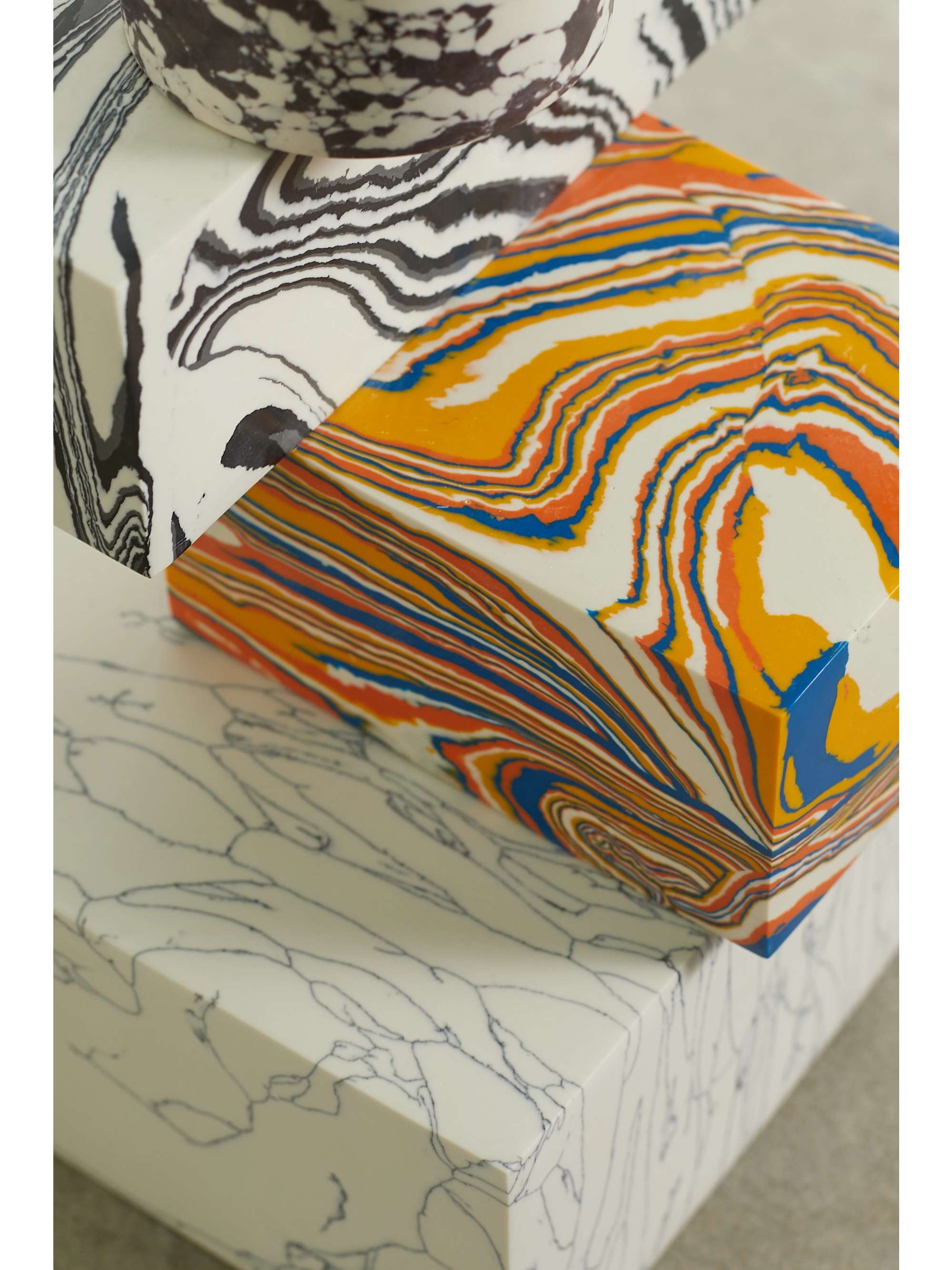 TOM DIXON Swirl recycled marble candelabra