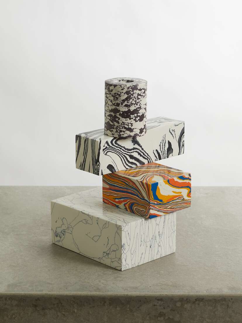 Tom Dixon Swirl Recycled Marble Candelabra