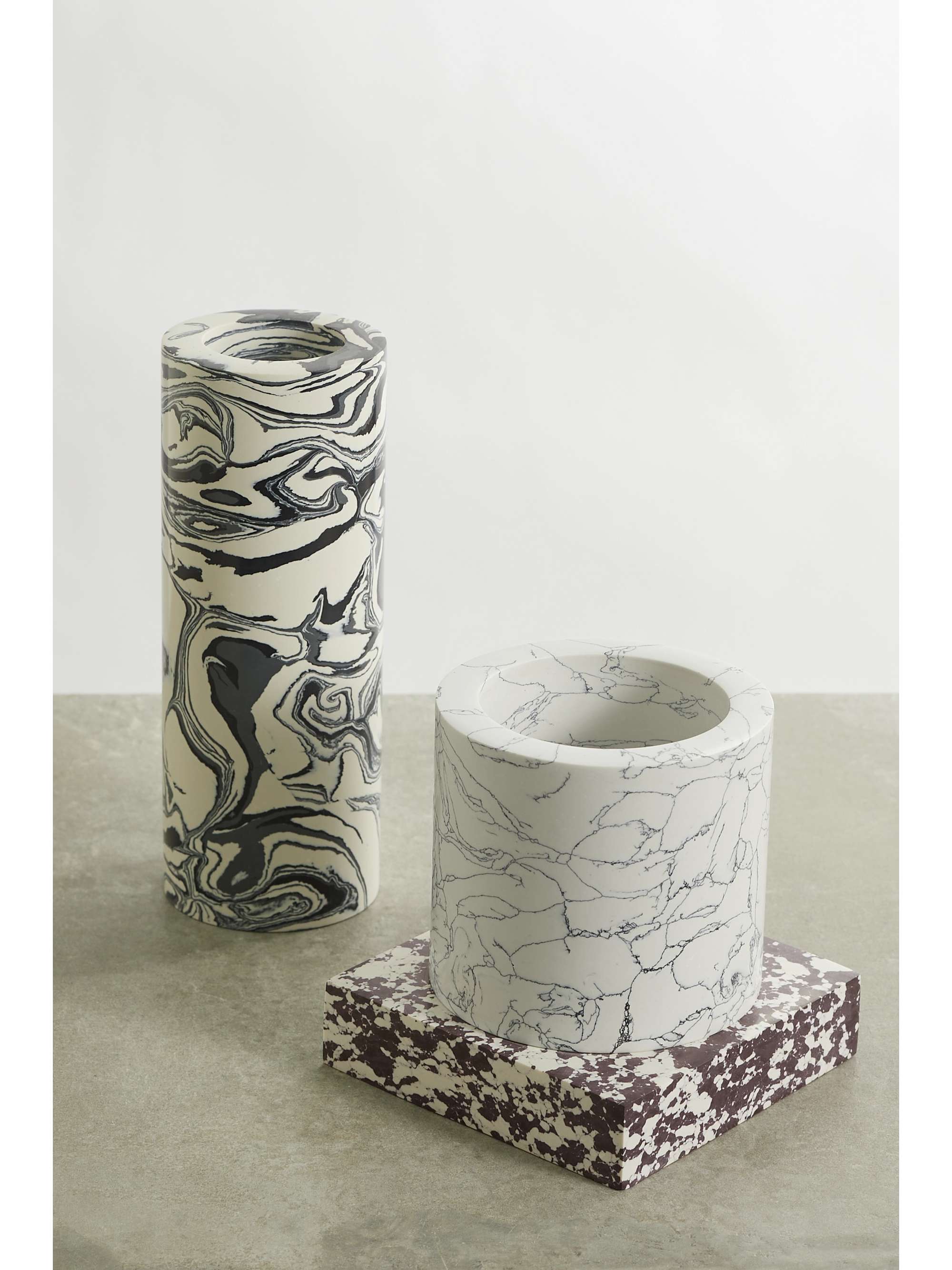 TOM DIXON Swirl small recycled marble vase NETAPORTER