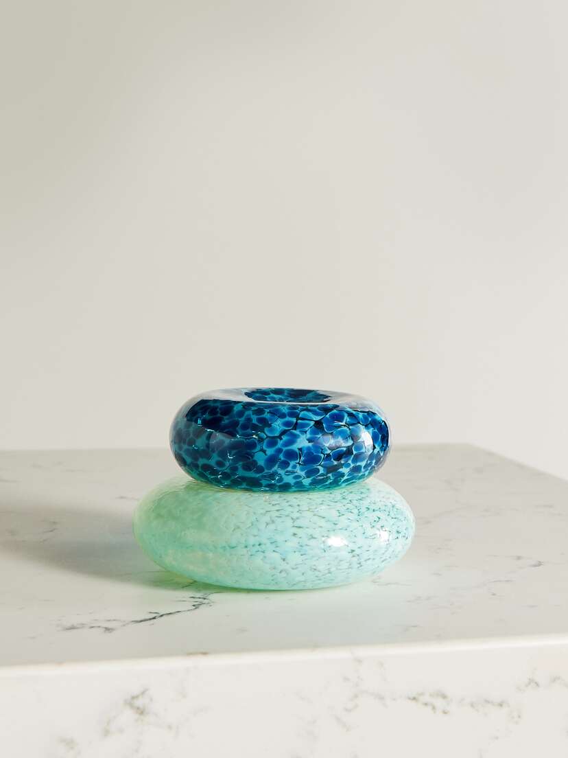 VANDEROHE CURIO + Net Sustain Pebble Stack Set Of Two Glass Dishes