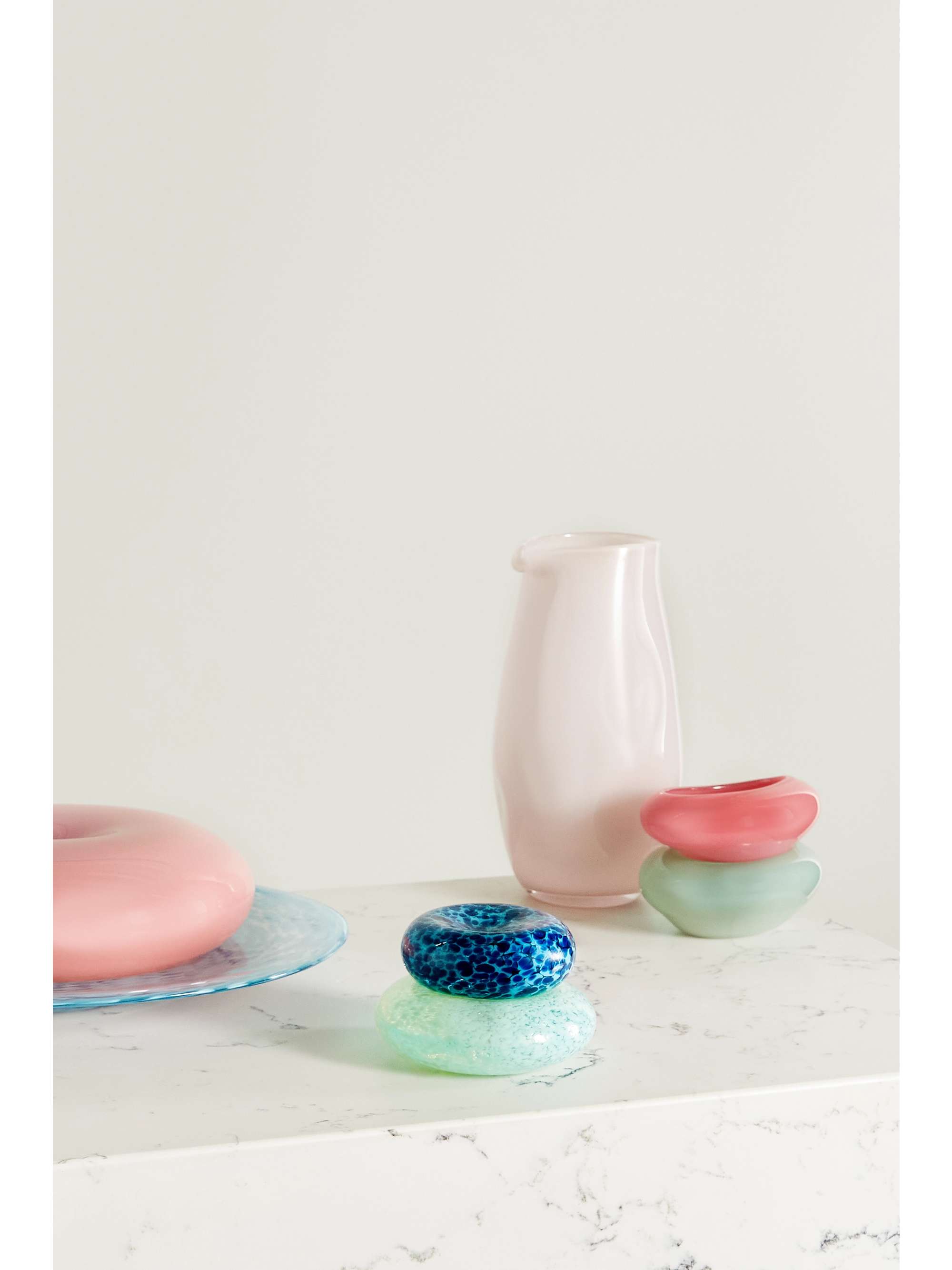 VANDEROHE CURIO + NET SUSTAIN Pebble Stack set of two glass dishes