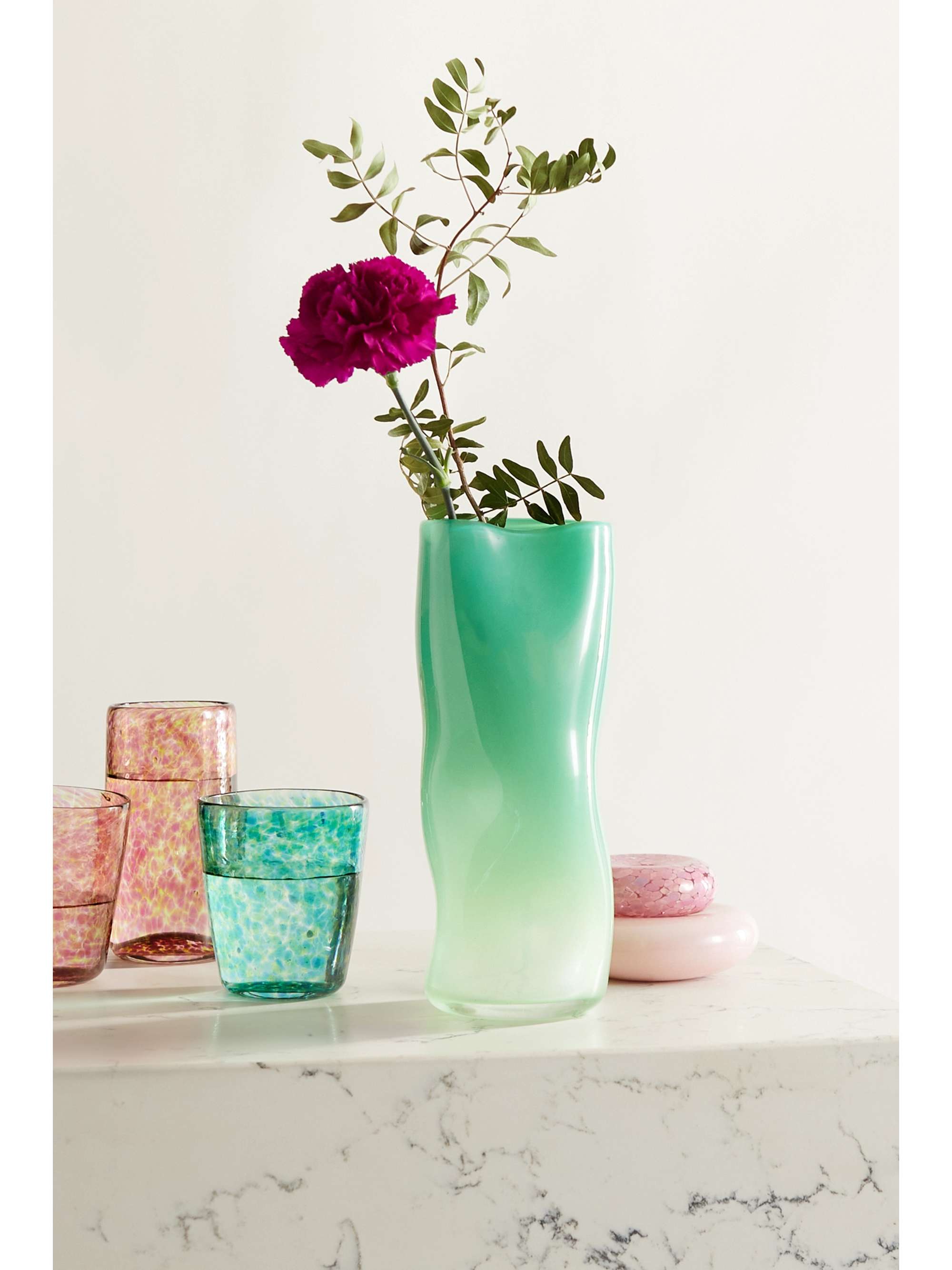 VANDEROHE CURIO + NET SUSTAIN small dégradé glass vase