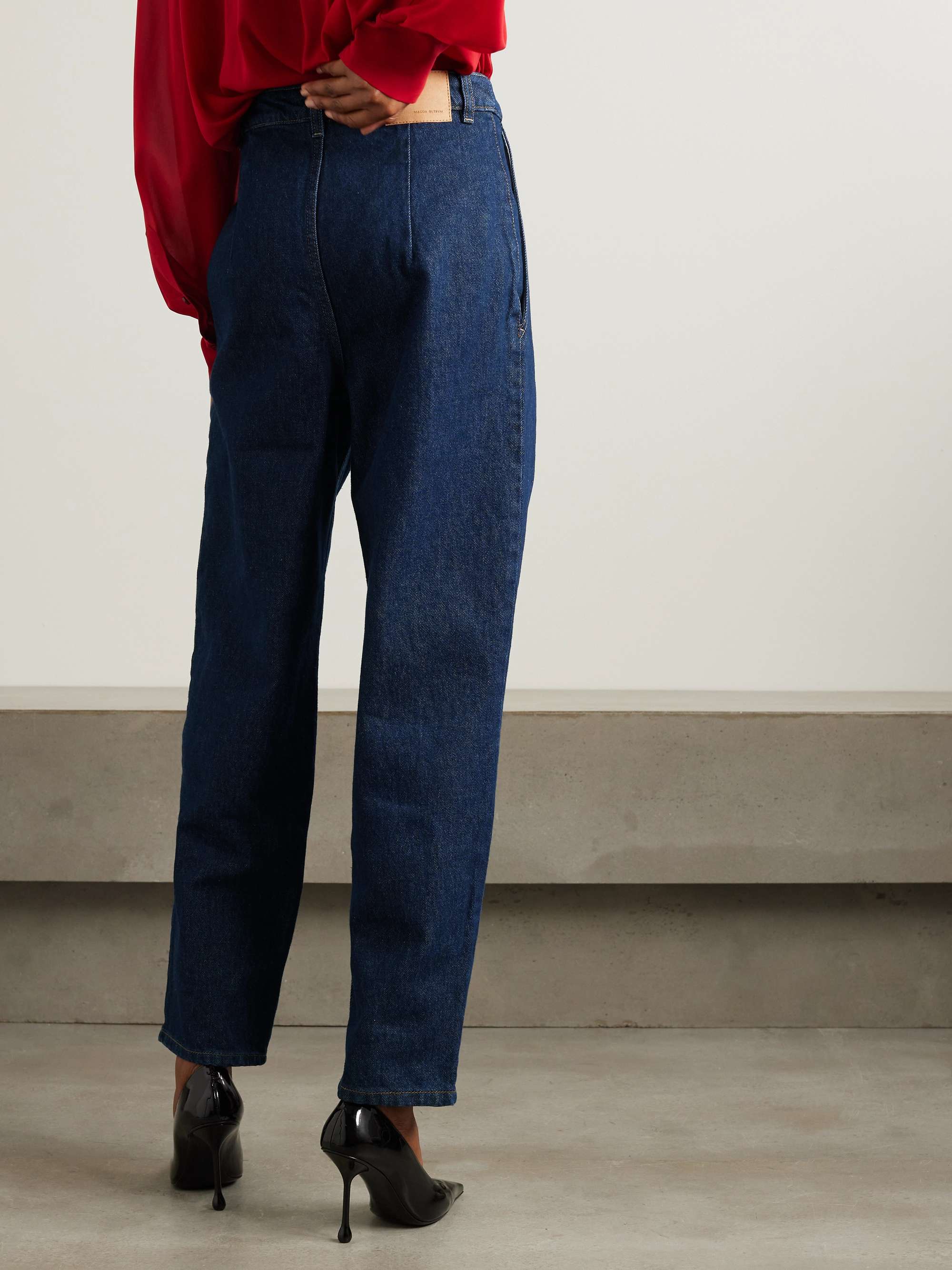 MAGDA BUTRYM Toteness pleated highrise tapered jeans NETAPORTER