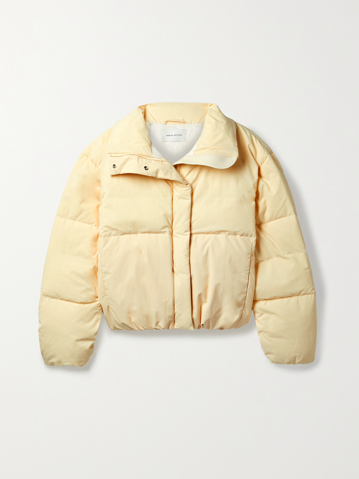 Magda Butrym - Cropped Quilted Shell Down Jacket - Cream