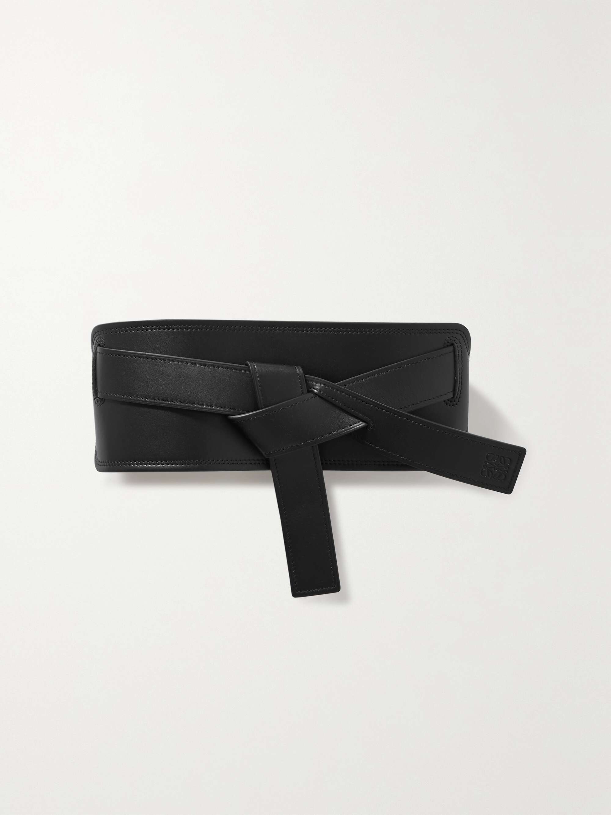 Black Gate knotted leather waist belt 