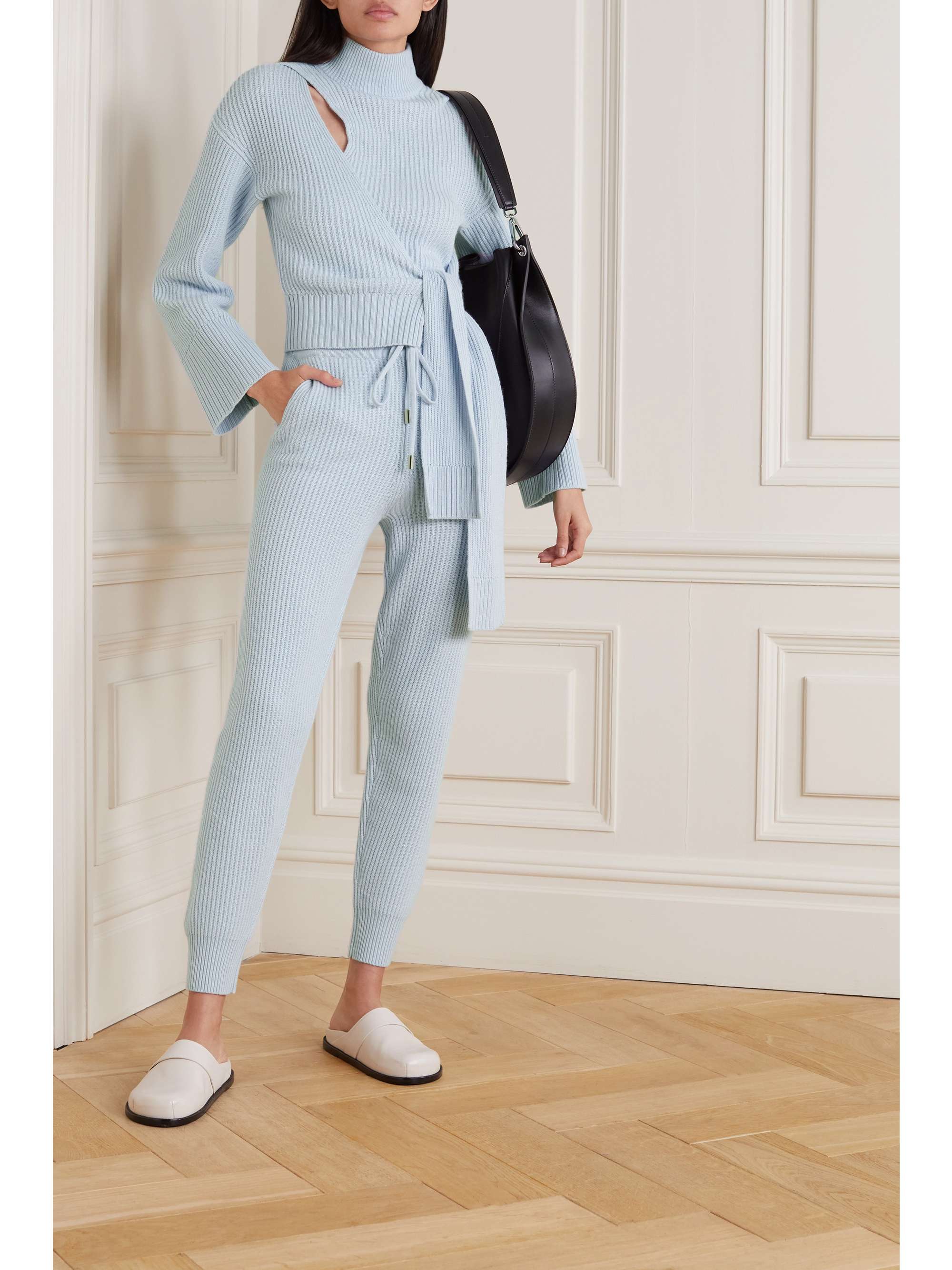 SIMKHAI Nina ribbedknit track pants NETAPORTER