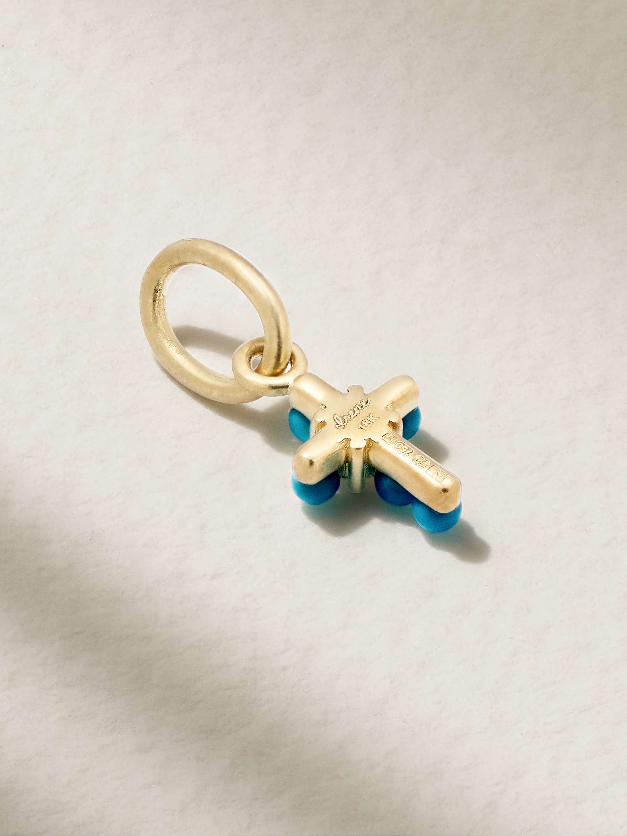 IRENE NEUWIRTH Gumball 18-karat gold, turquoise and diamond pendant